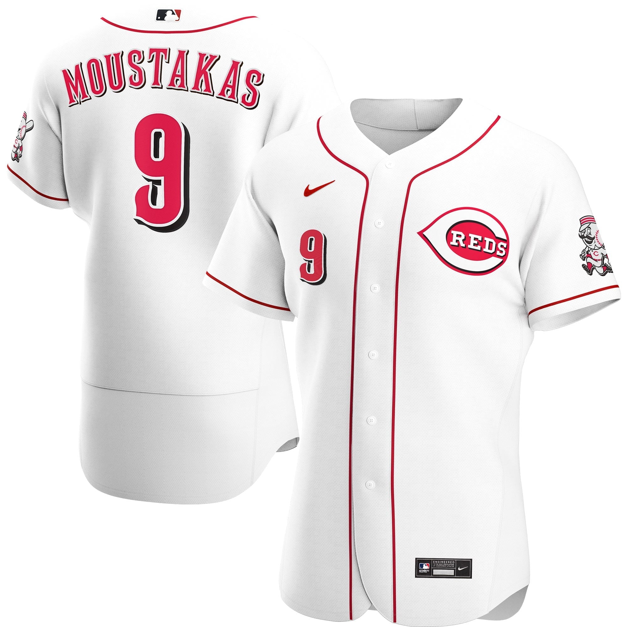 Men's Nike Mike Moustakas White Cincinnati Reds Home Authentic Player Jersey - vstockx