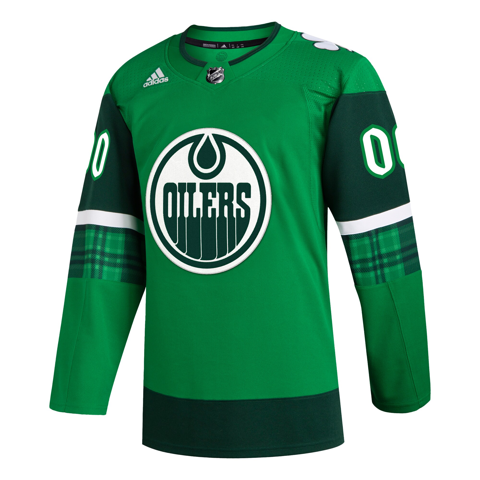 Edmonton Oilers adidas St. Patrick's Day Authentic Custom Jersey - Kelly Green - vstockx