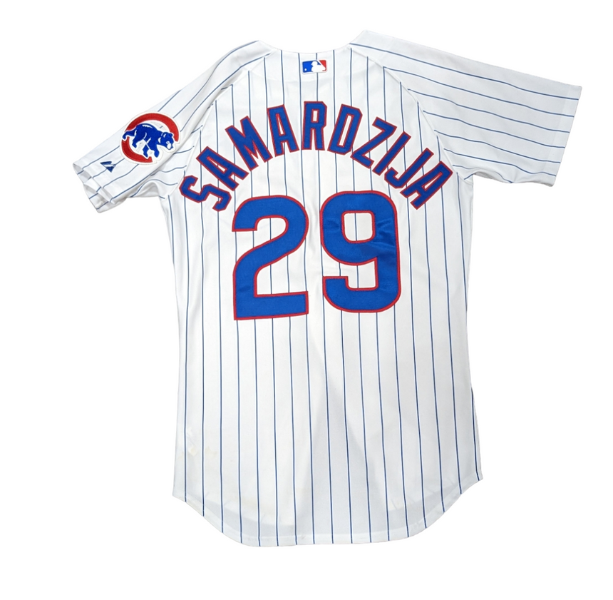 Mens Majestic Chicago Cubs Jeff Samardzija Home White Authentic Jersey - vstockx