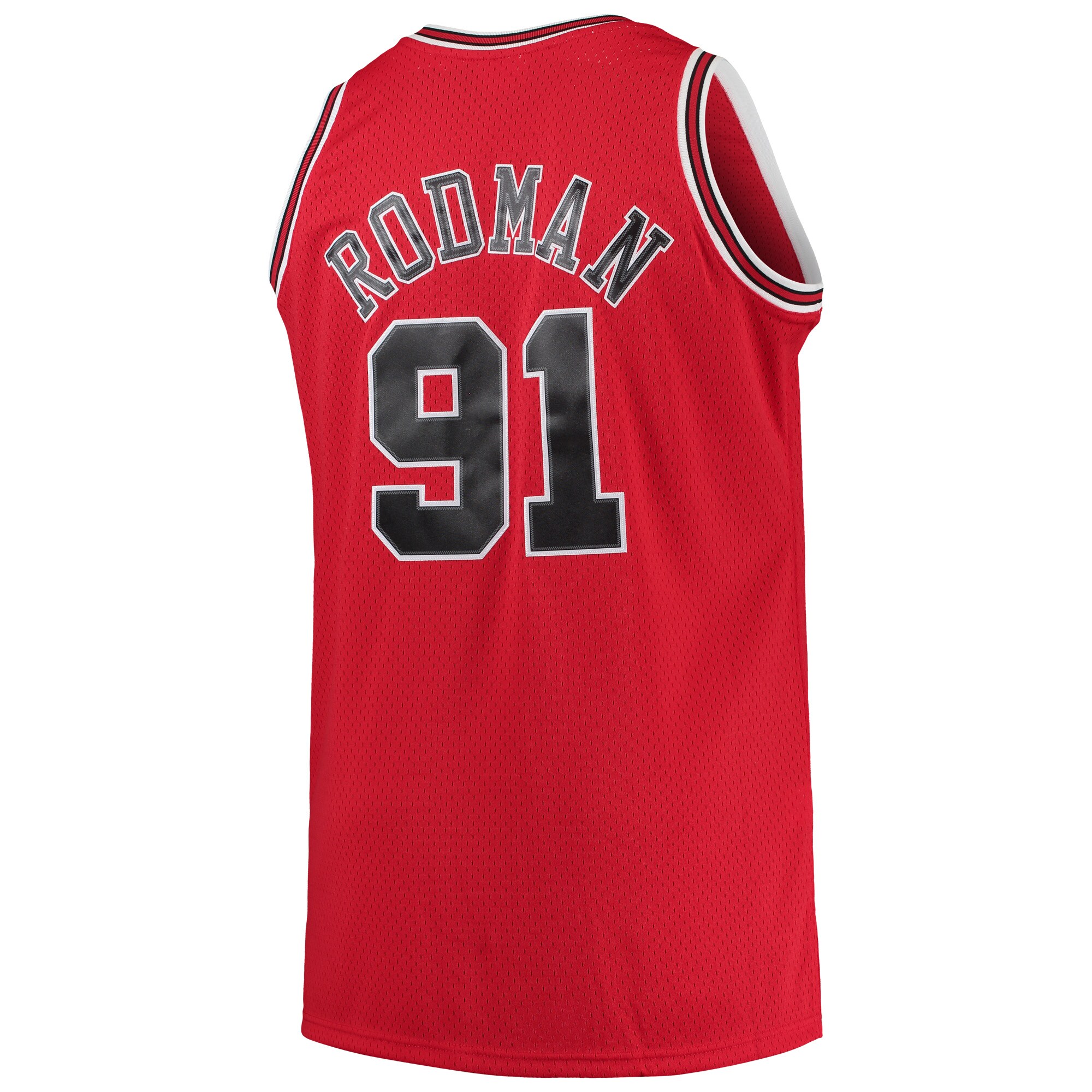 Dennis Rodman Chicago Bulls Mitchell & Ness Big & Tall Hardwood Classics Swingman Jersey - Red - vstockx