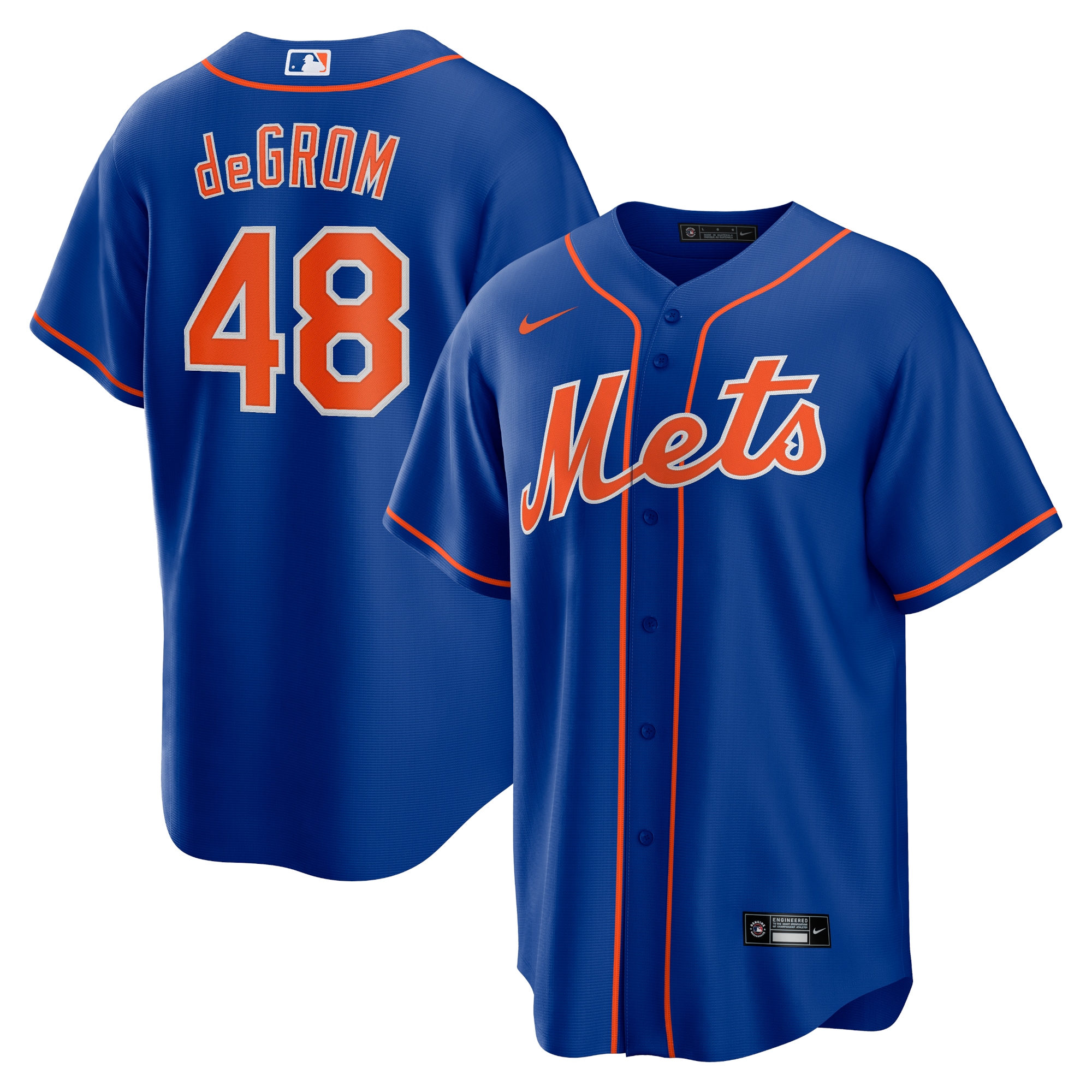 Jacob deGrom New York Mets Nike Alternate Replica Player Name Jersey - Royal - vstockx