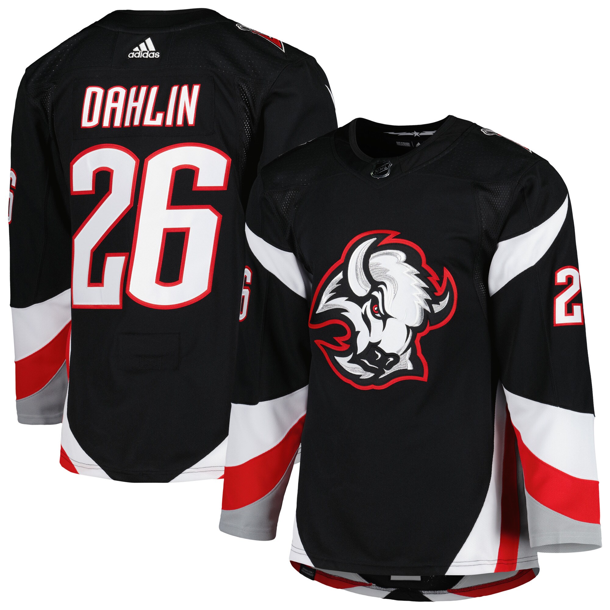 Rasmus Dahlin Buffalo Sabres adidas Alternate Primegreen Authentic Pro Player Jersey - Black - vstockx
