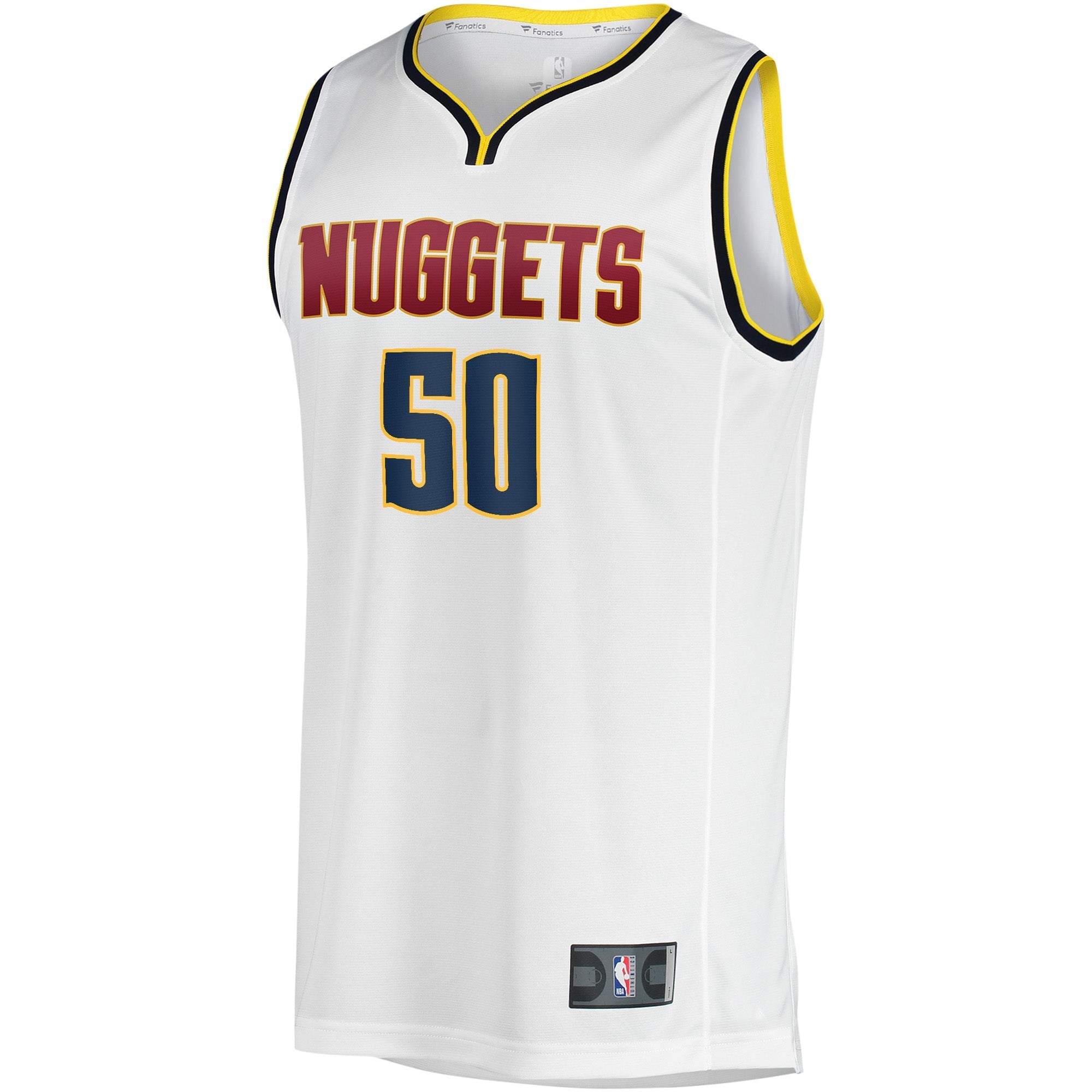 Youth Fanatics Branded Aaron Gordon White Denver Nuggets Fast Break Player Jersey - Association Edition - vstockx