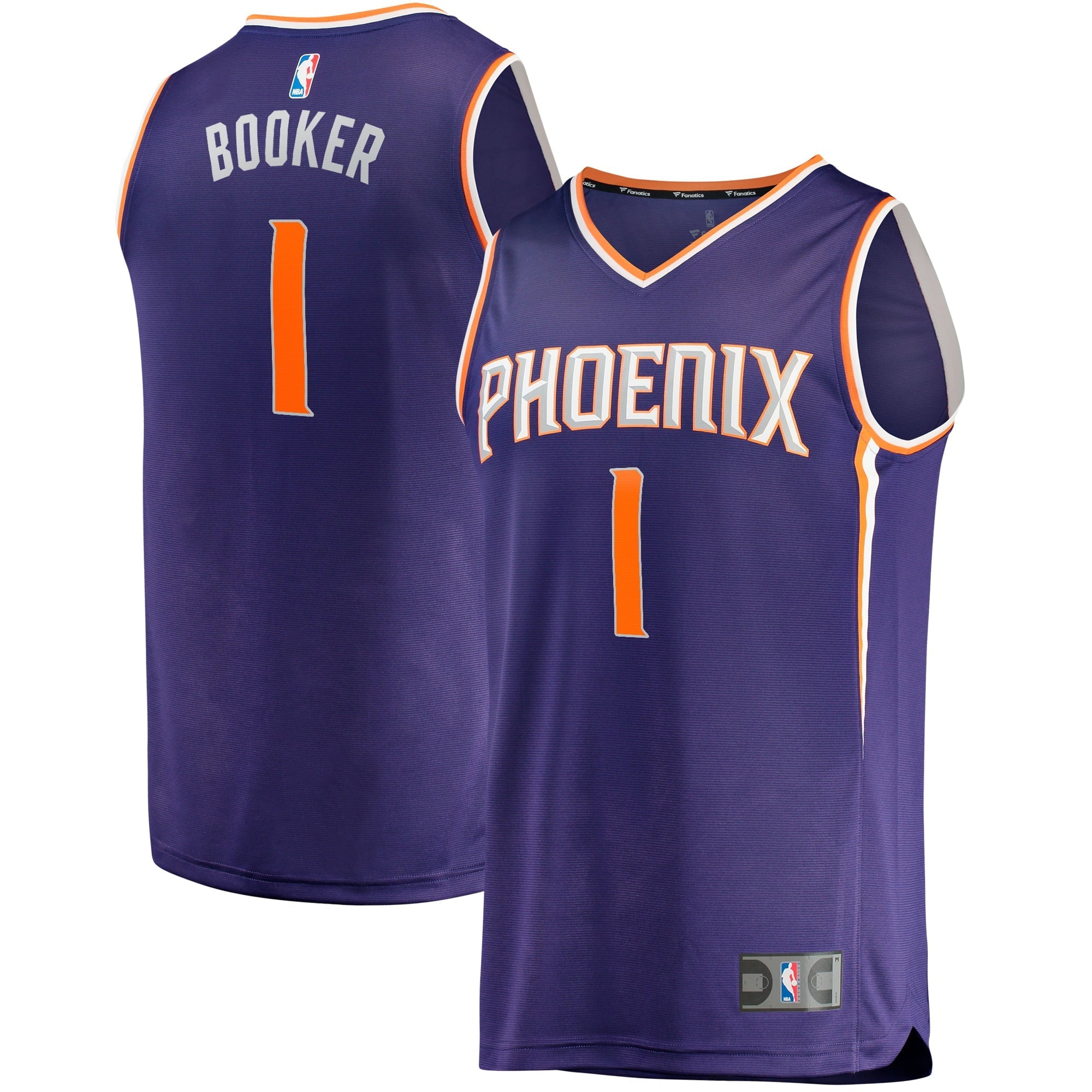 Men's Fanatics Branded Devin Booker Purple Phoenix Suns Big & Tall Fast Break Player Jersey - Icon Edition - vstockx