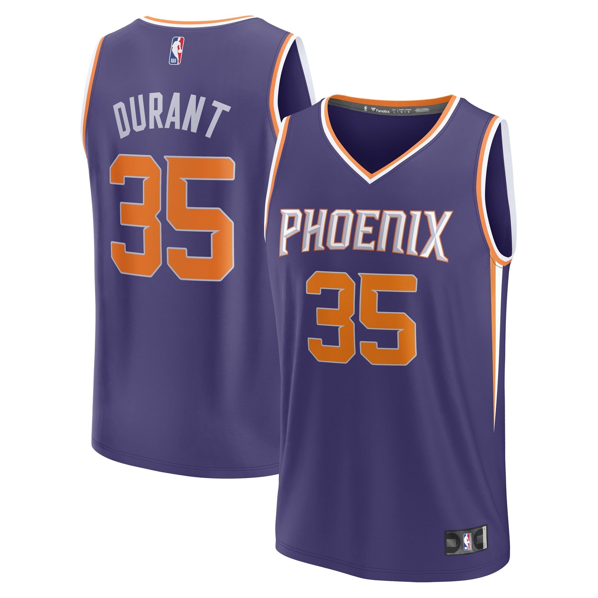 Men's Fanatics Branded Kevin Durant Purple Phoenix Suns Fastbreak Jersey - Icon Edition - vstockx