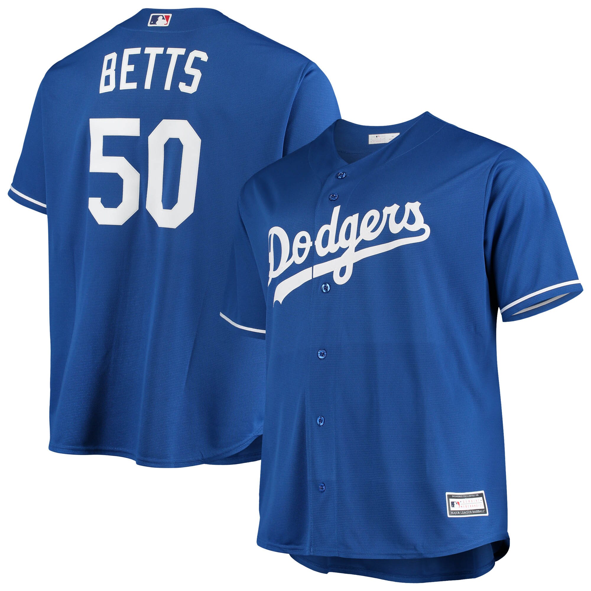Mookie Betts Los Angeles Dodgers Majestic Big & Tall Replica Player Jersey - Royal - vstockx