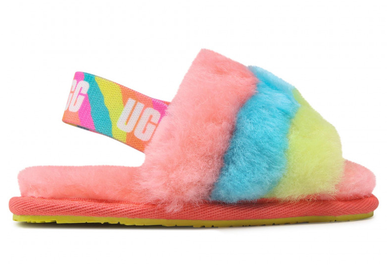 UGG Fluff Yeah Slide Peach Bliss Multi (Toddler) - vstockx