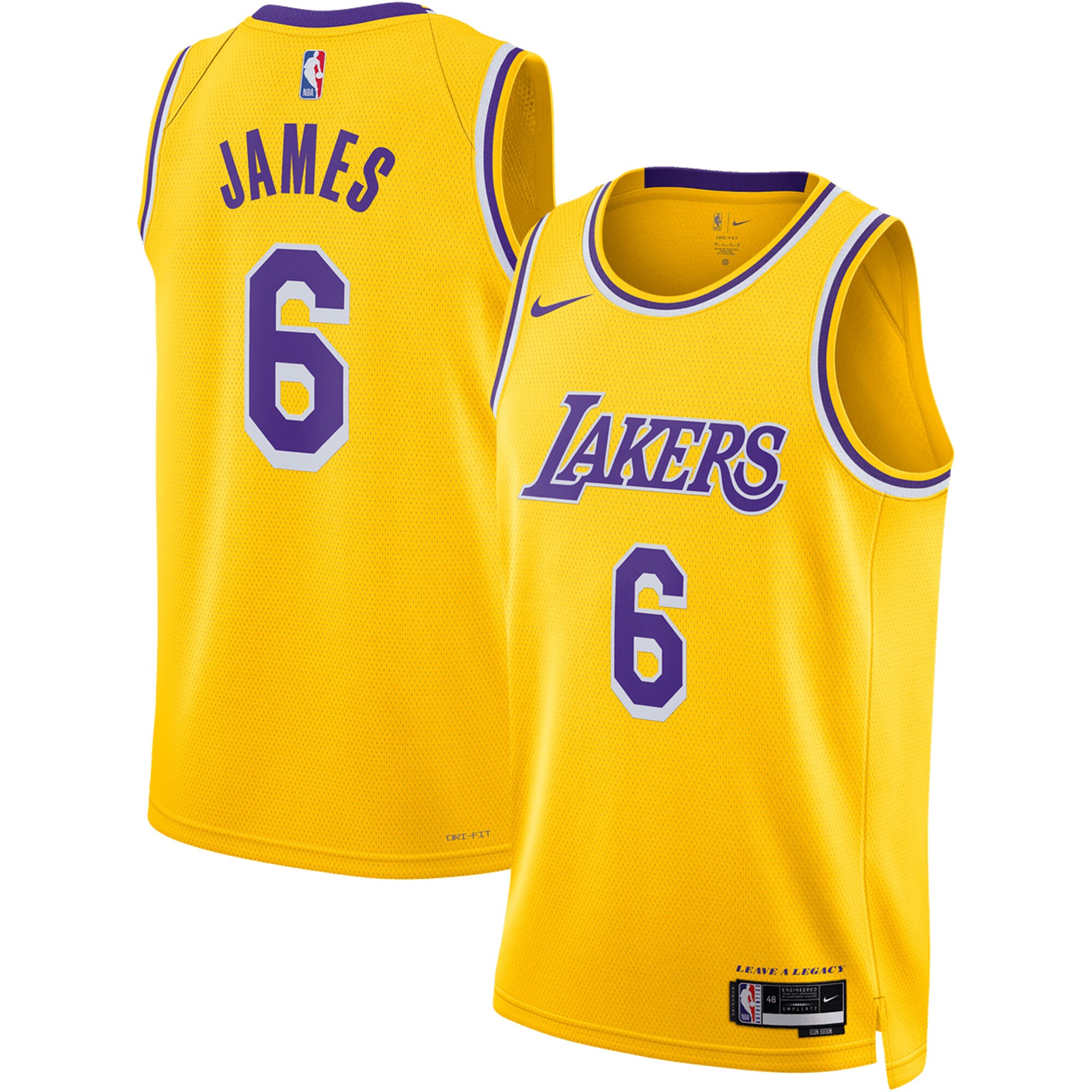 LeBron James Los Angeles Lakers Nike Unisex Swingman Jersey - Association Edition - Gold - vstockx