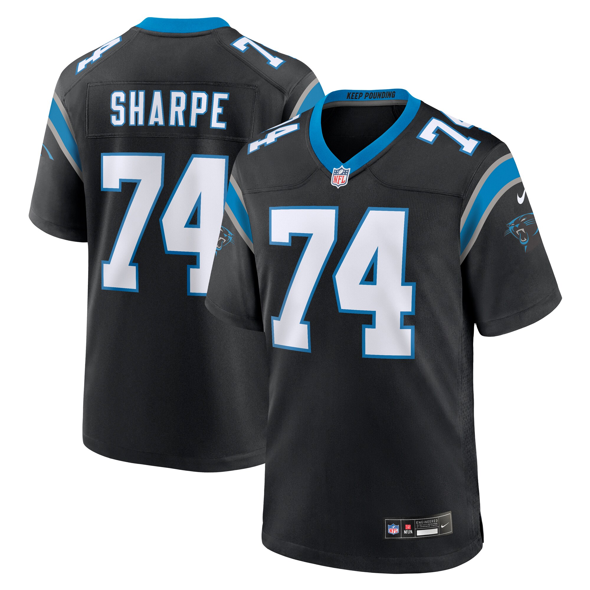 David Sharpe Carolina Panthers Nike Team Game Jersey - Black - vstockx
