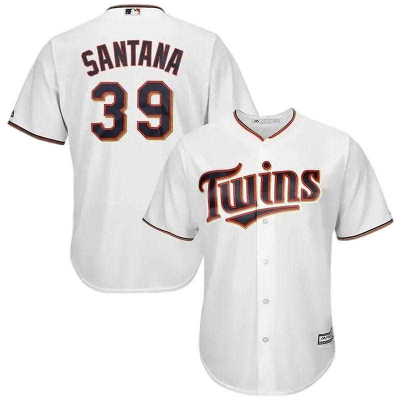 Men's Minnesota Twins Johan Santana Replica Home Jersey - White - vstockx