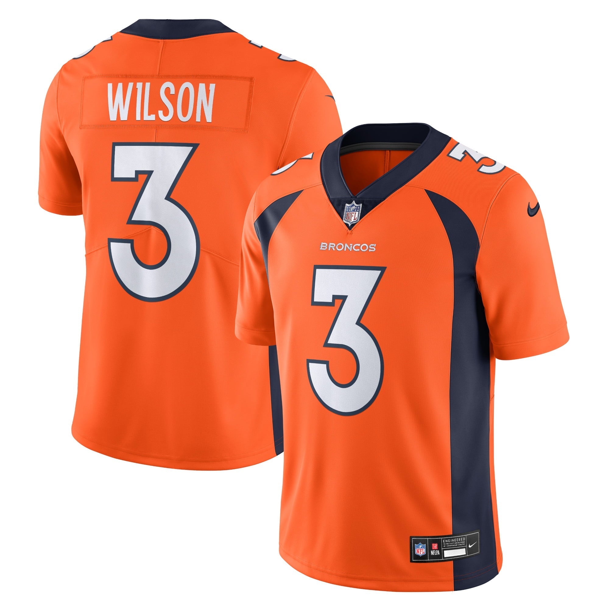 Men's Nike Russell Wilson Orange Denver Broncos Vapor Untouchable Limited Jersey - vstockx
