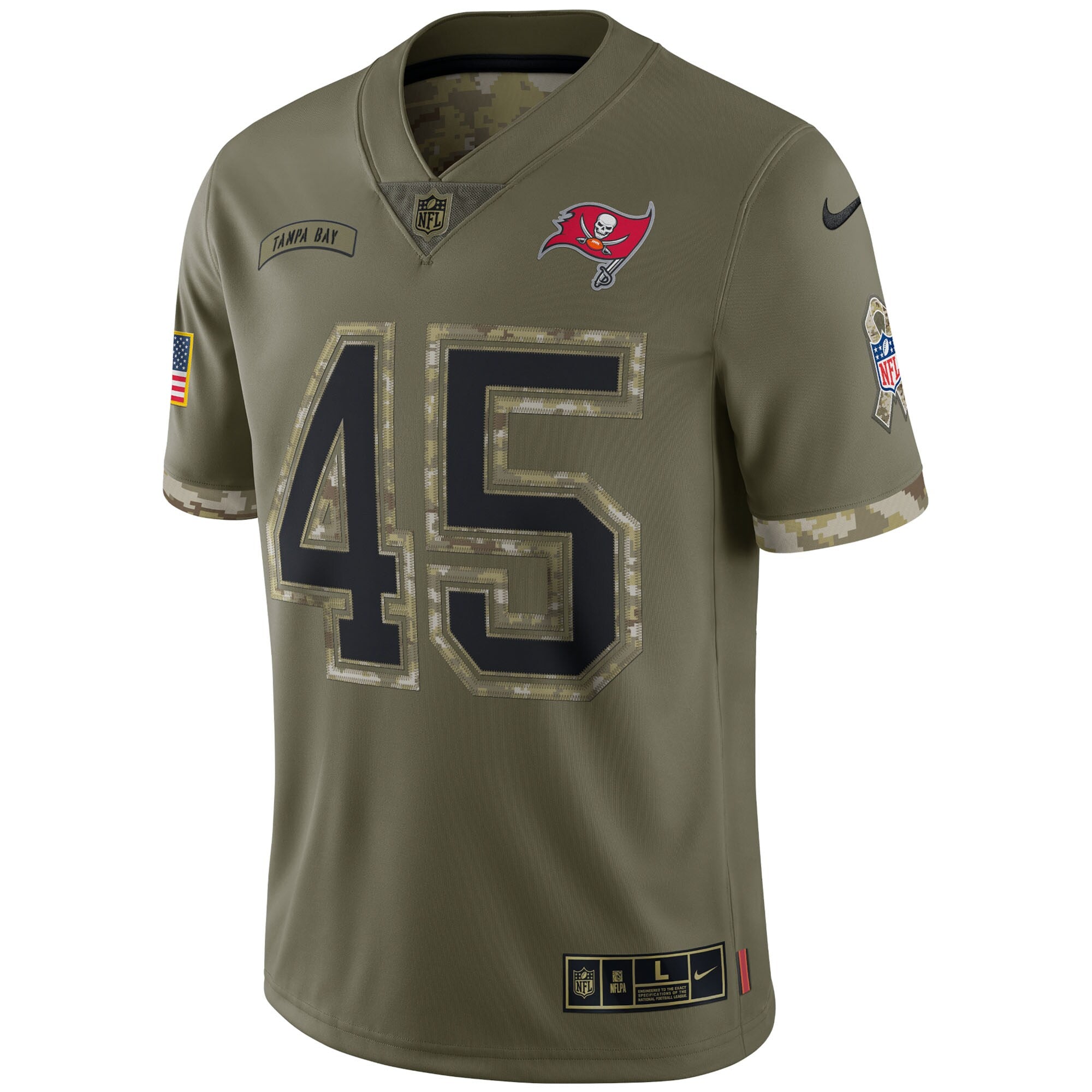 Men's Nike Devin White Olive Tampa Bay Buccaneers 2022 Salute To Service Limited Jersey - vstockx
