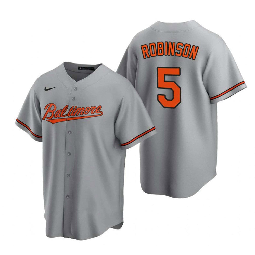 Men's Baltimore Orioles Brooks Robinson Replica Road Jersey - Gray - vstockx