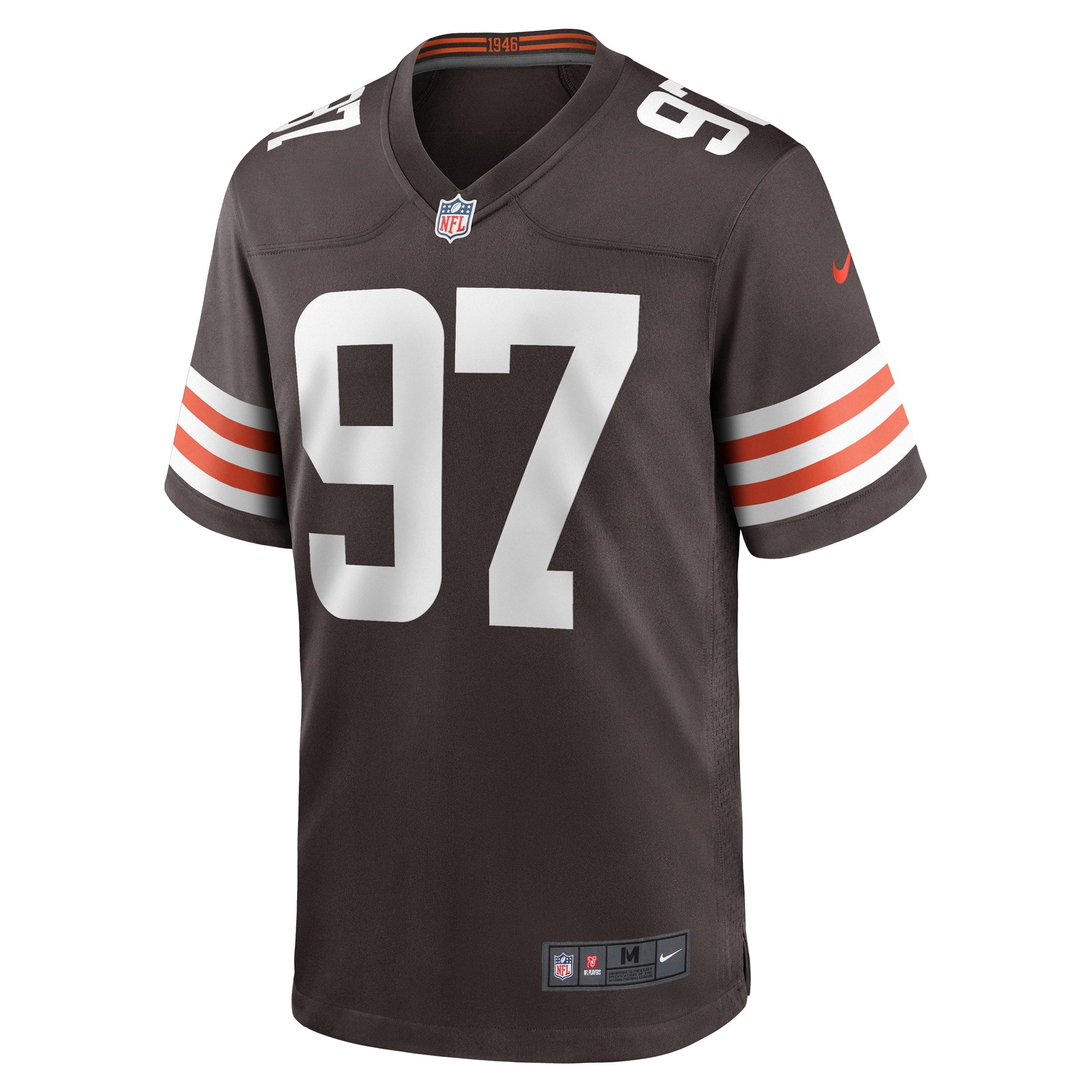 Men's Nike Perrion Winfrey Brown Cleveland Browns Game Player Jersey - vstockx