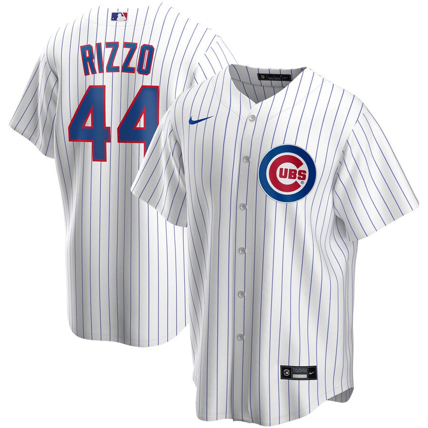 Men's Anthony Rizzo Chicago Cubs Premium Twill White Home Replica Jersey - vstockx