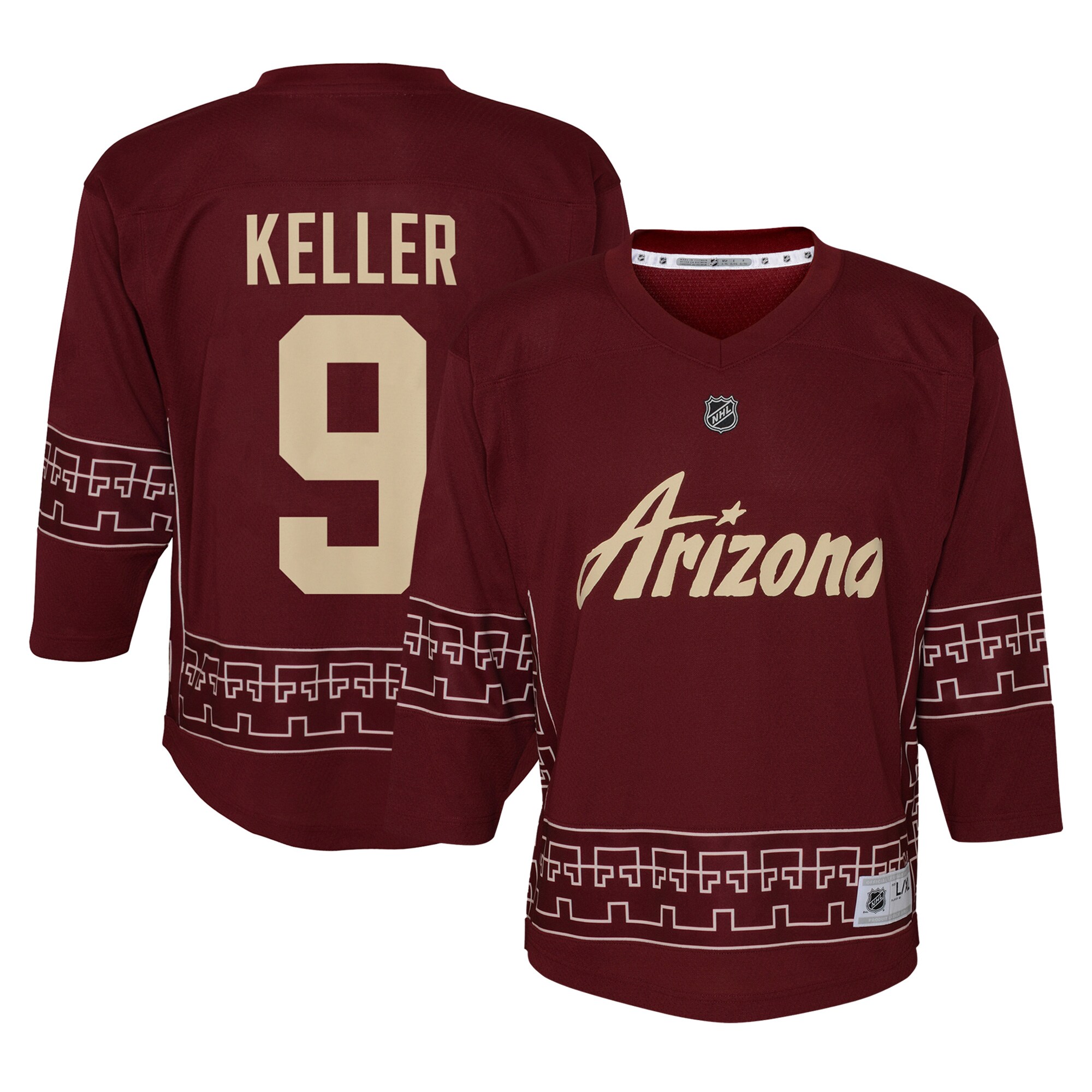 Clayton Keller Arizona Coyotes Toddler Alternate 2022/23 Replica Player Jersey - Garnet - vstockx