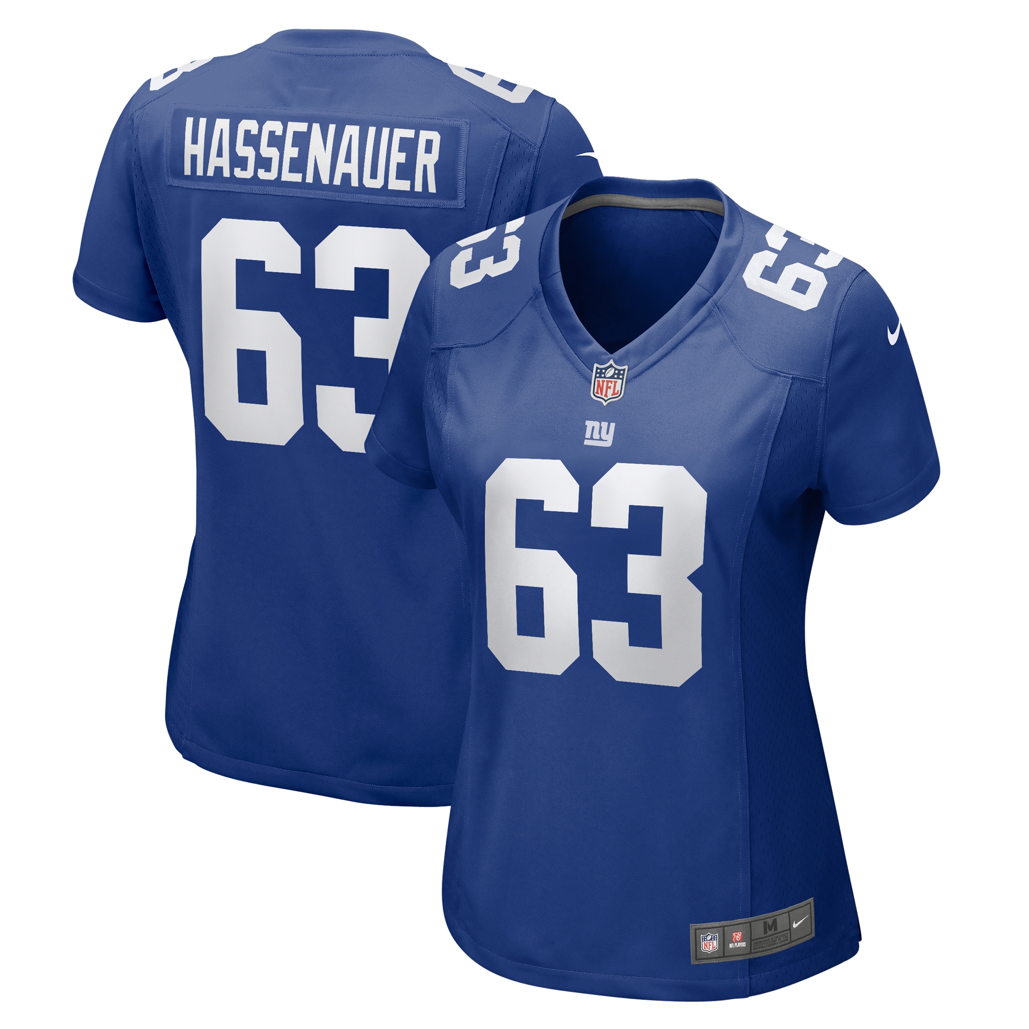 JC Hassenauer New York Giants Nike Women's Team Game Jersey - Royal - vstockx