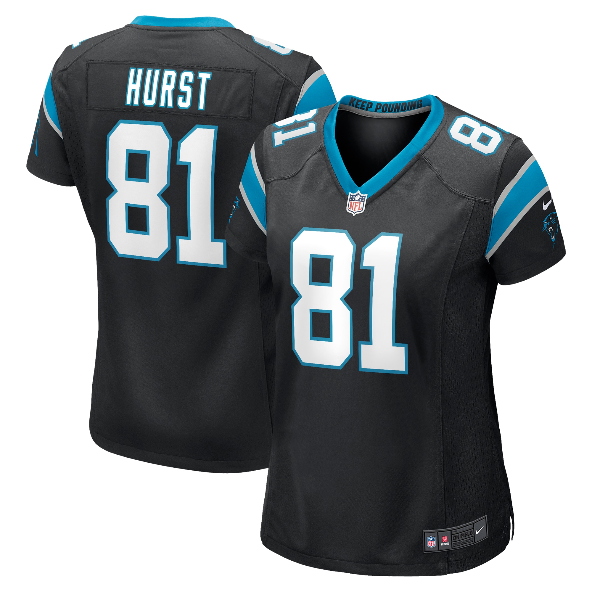 Hayden Hurst Carolina Panthers Nike Women's Game Player Jersey - Black - vstockx