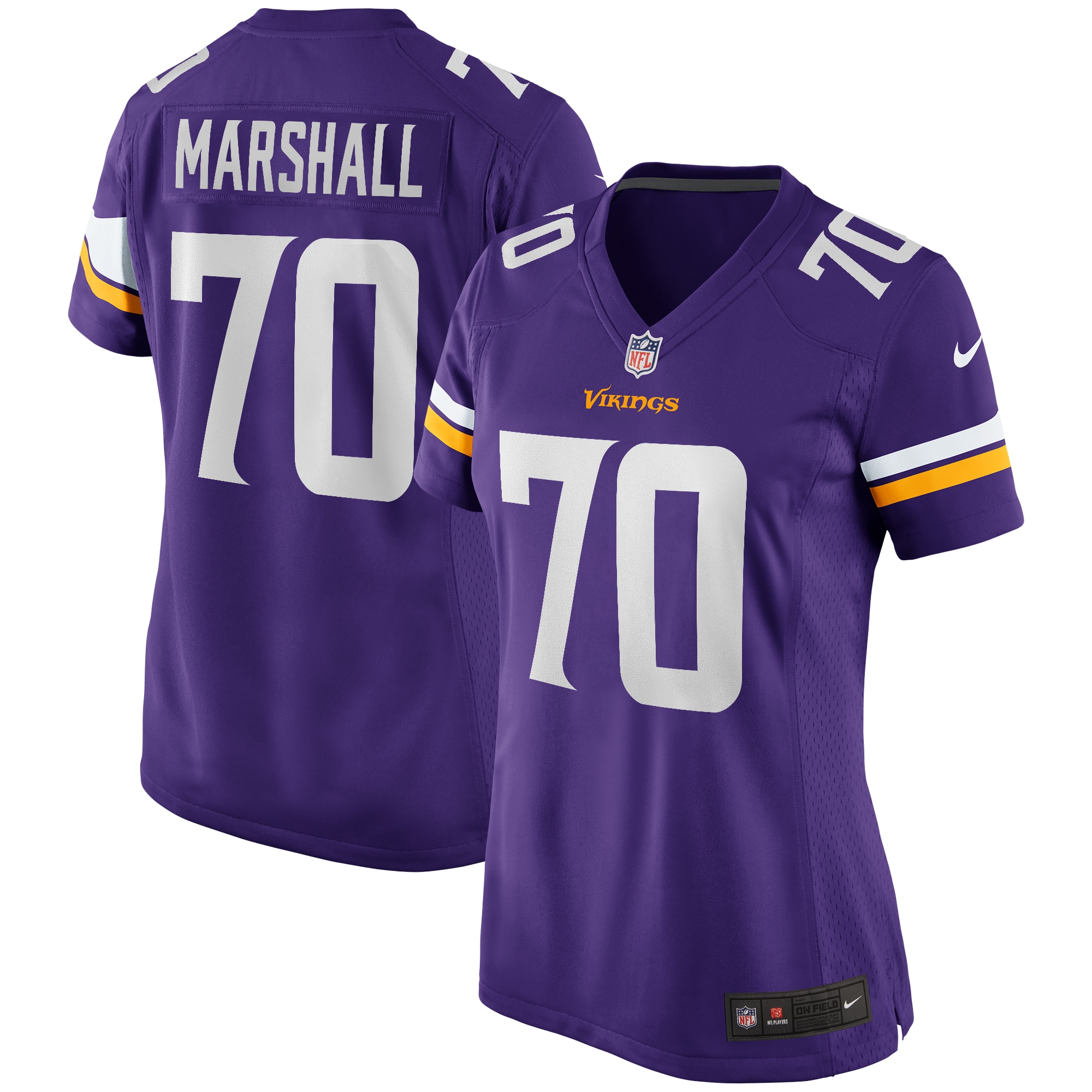 Jim Marshall Minnesota Vikings Nike Women's Game Retired Player Jersey - Purple - vstockx