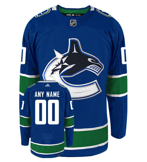 Customizable Vancouver Canucks Adidas Primegreen Authentic NHL Hockey Jersey - vstockx