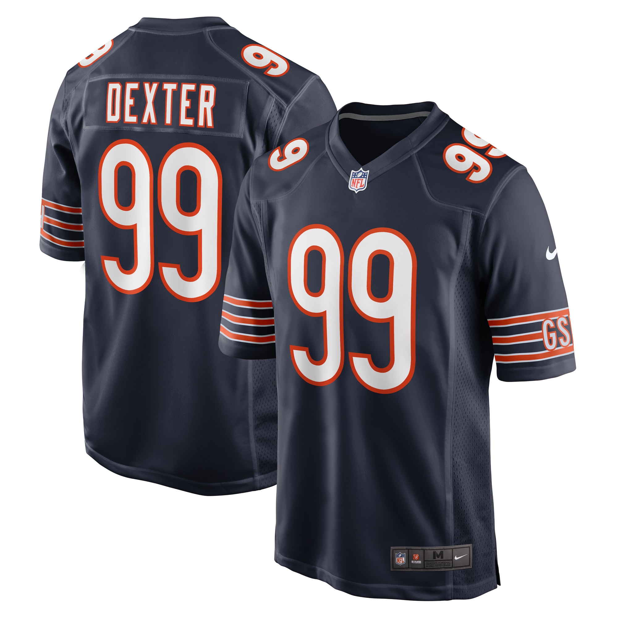 Gervon Dexter Sr Chicago Bears Nike Team Game Jersey - Navy - vstockx