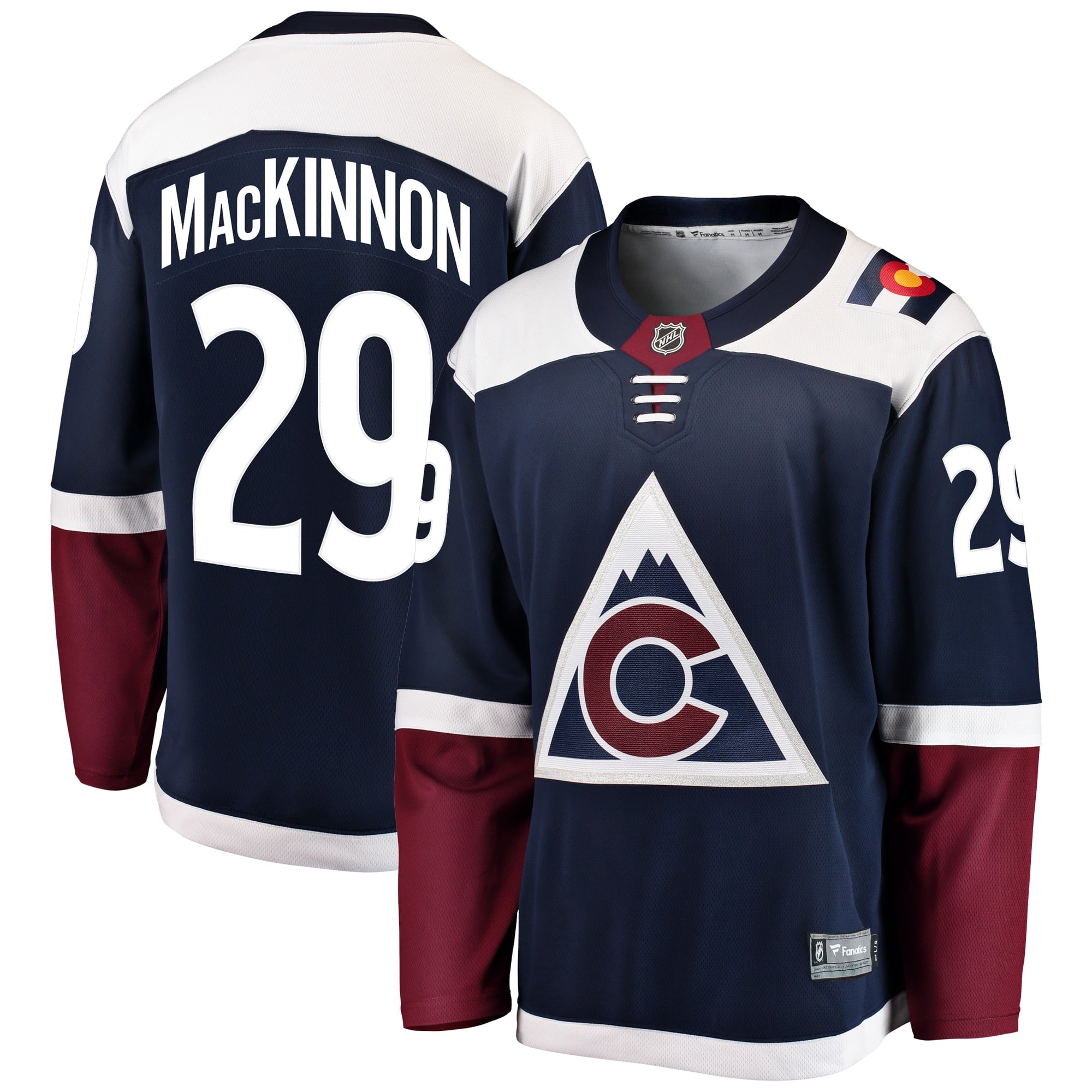 Men's Fanatics Branded Nathan MacKinnon Navy Colorado Avalanche Alternate Breakaway Player Jersey - vstockx
