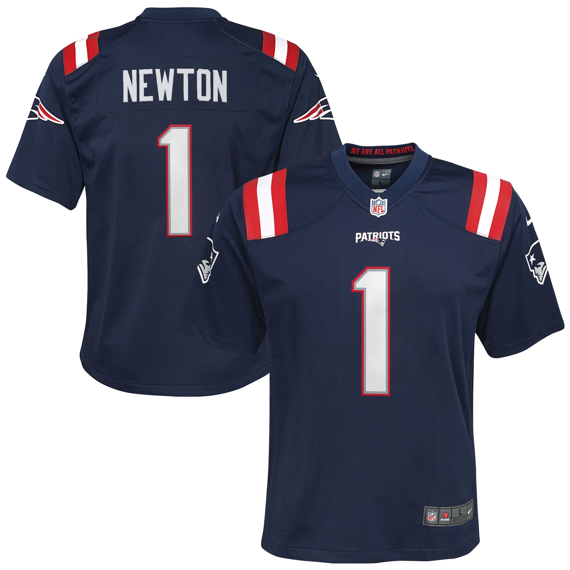 Cam Newton New England Patriots Nike Youth Game Jersey - Navy - vstockx