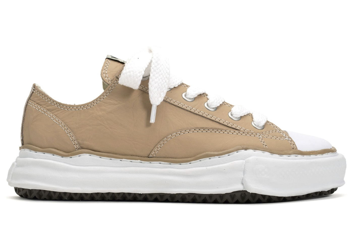 Maison Mihara Yasuhiro Peterson OG Sole PL Leather Low Beige - vstockx