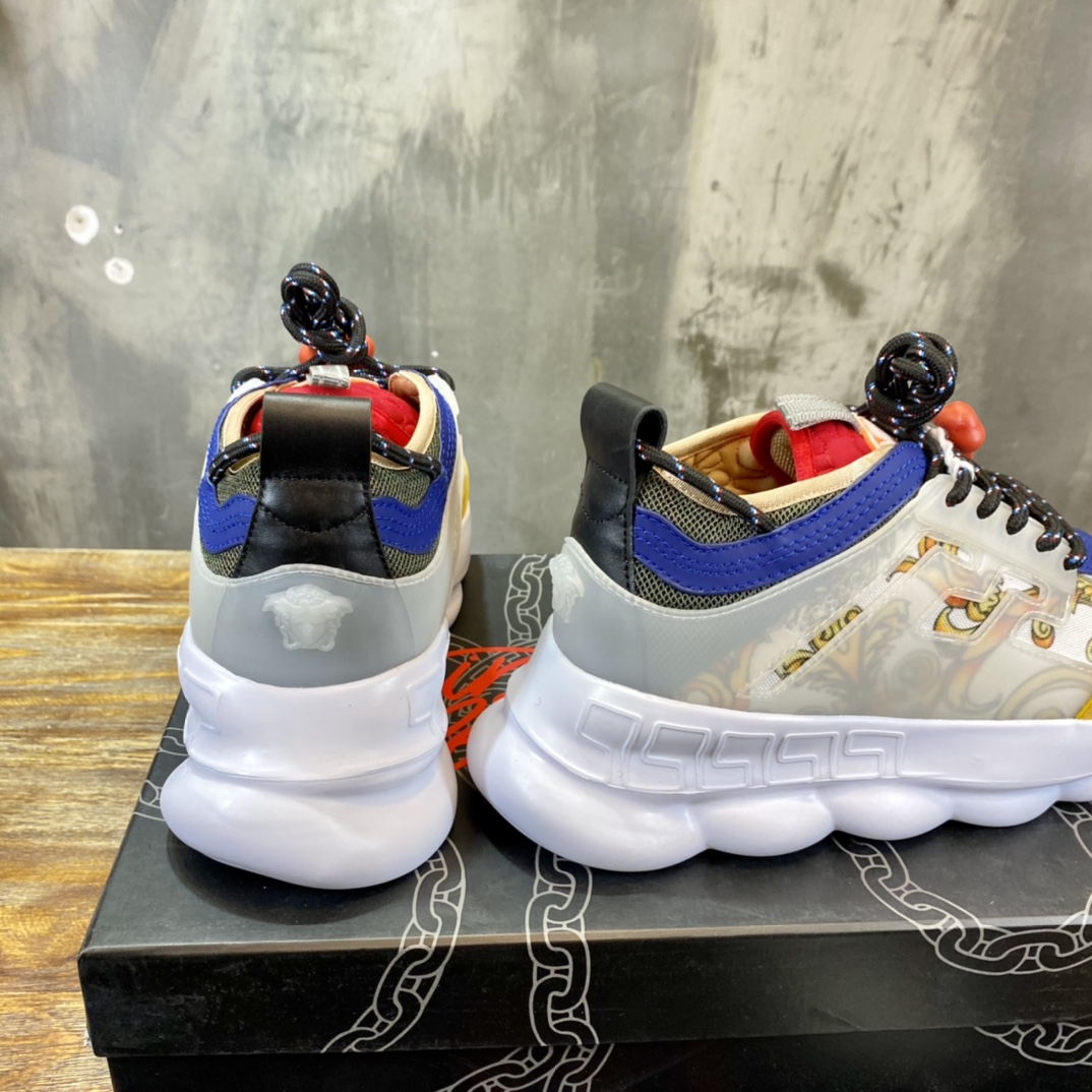 Versace Chain Reaction Multi-Color Rubber Suede - vstockx