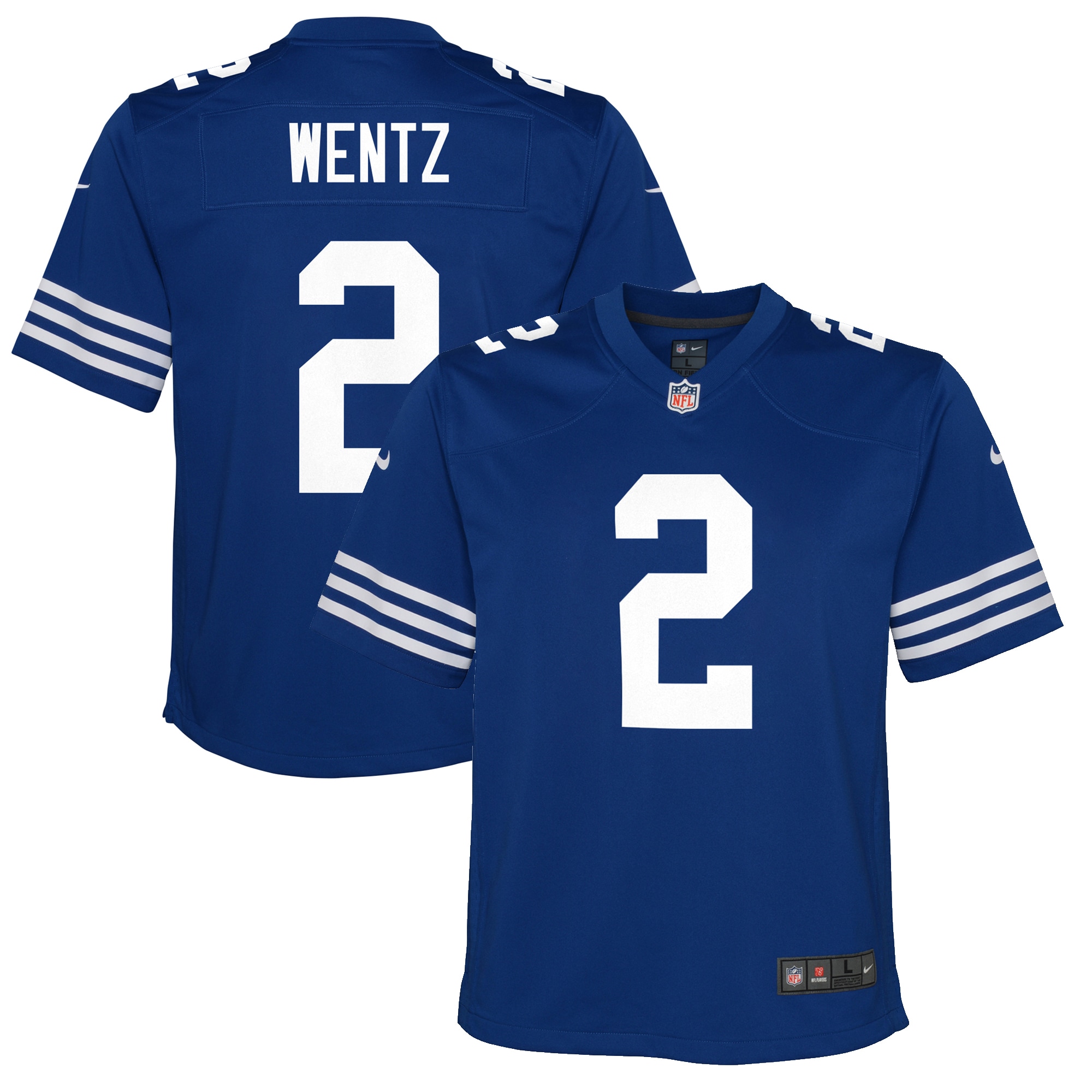 Carson Wentz Indianapolis Colts Nike Youth Alternate Game Jersey - Royal - vstockx