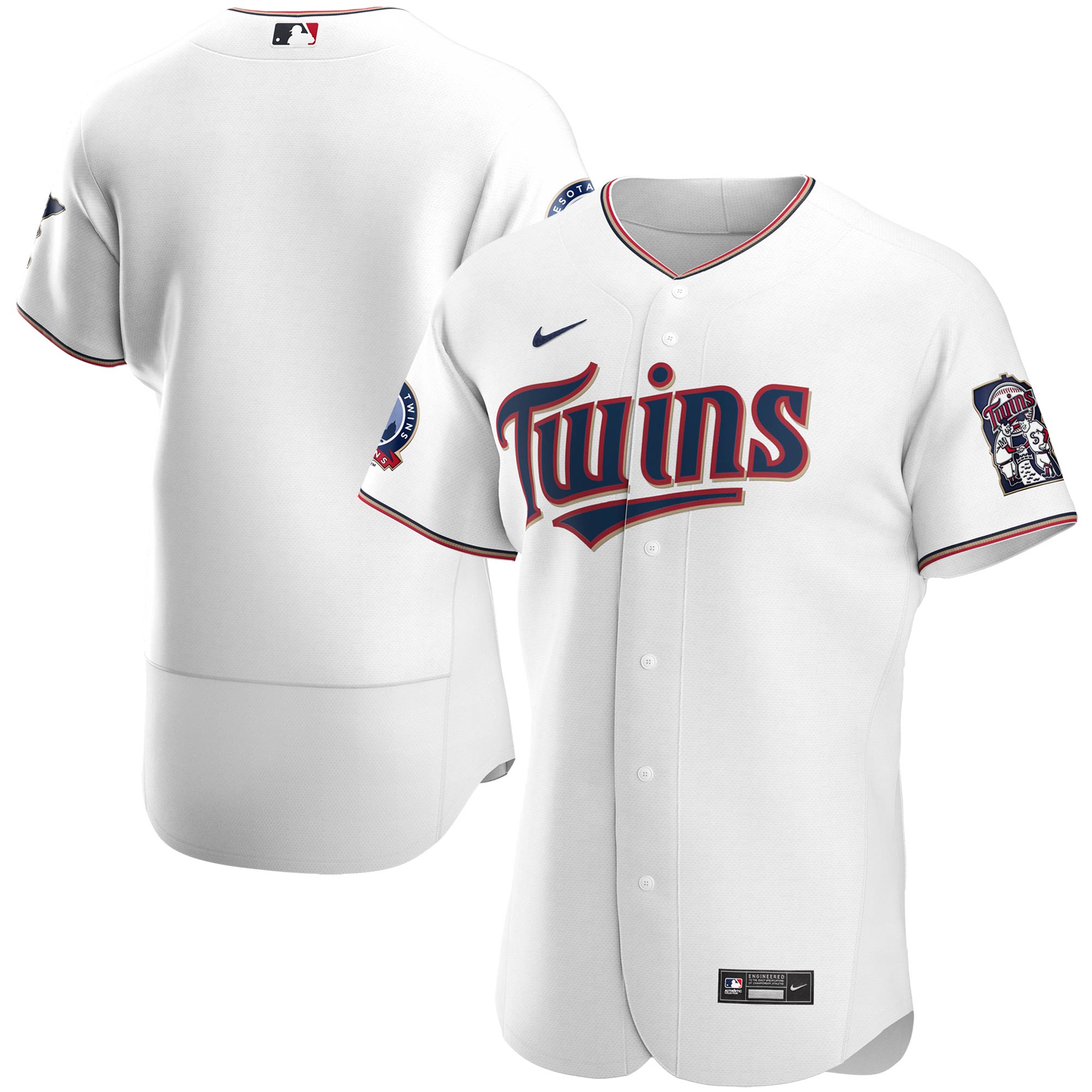 Minnesota Twins Nike 60th Season Home Authentic Team Jersey - White - vstockx
