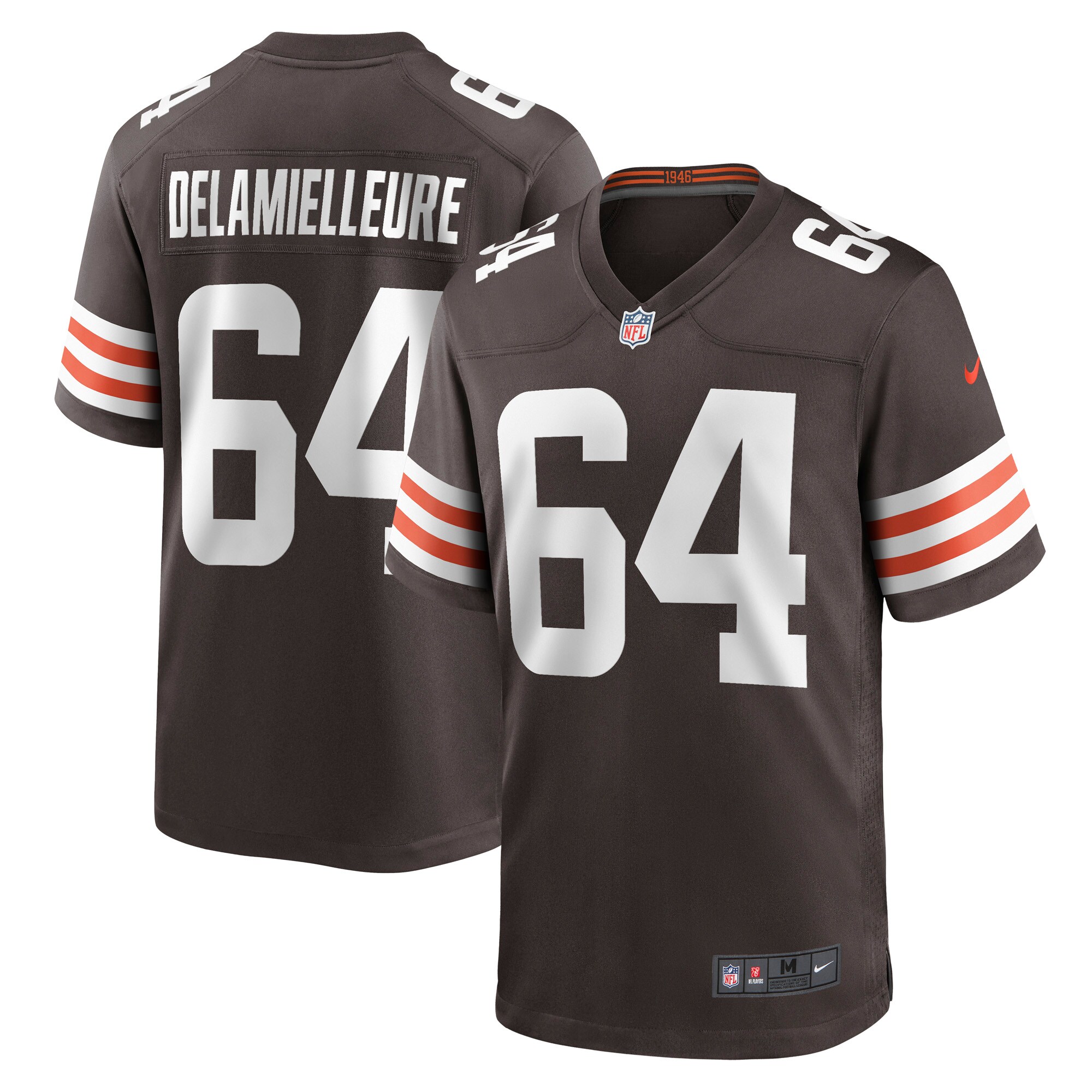 Joe DeLamielleure Cleveland Browns Nike Game Retired Player Jersey - Brown - vstockx