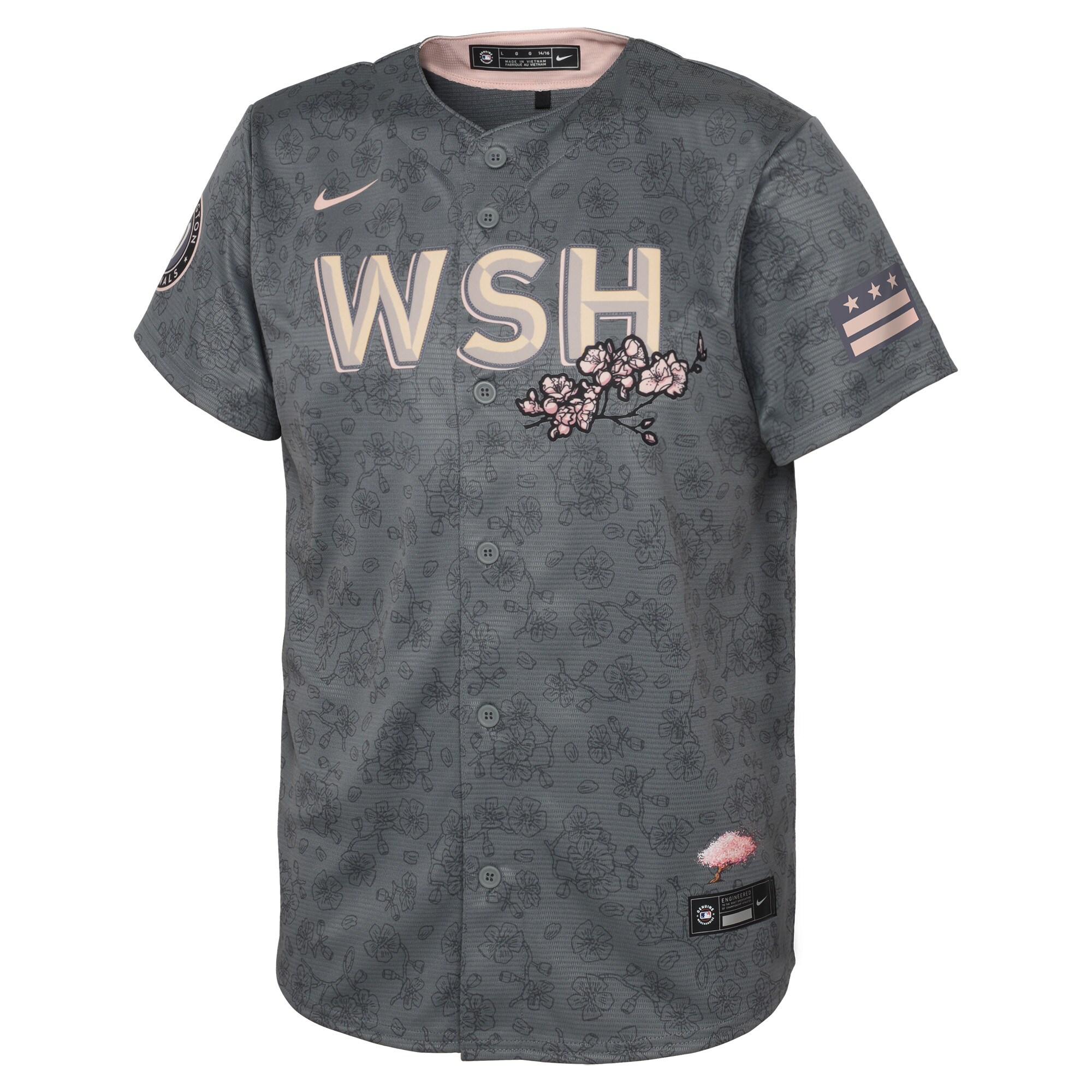 Washington Nationals Nike Preschool 2022 City Connect Replica Jersey - Gray - vstockx