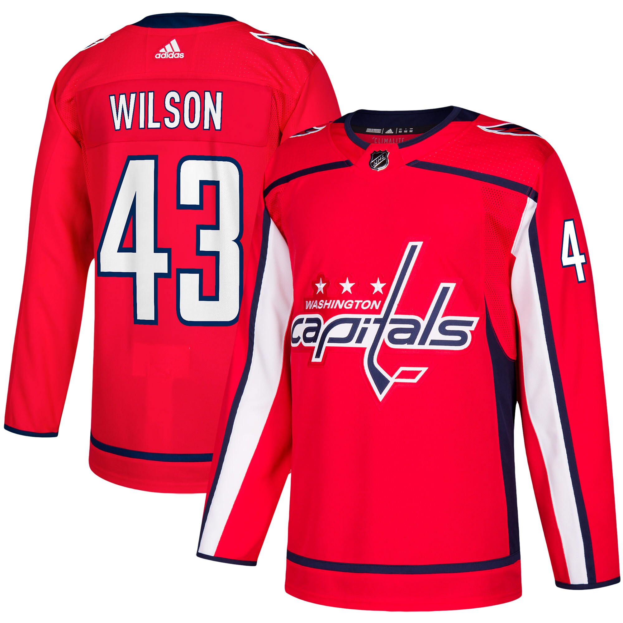 Tom Wilson Washington Capitals adidas Home Authentic Player Jersey - Red - vstockx