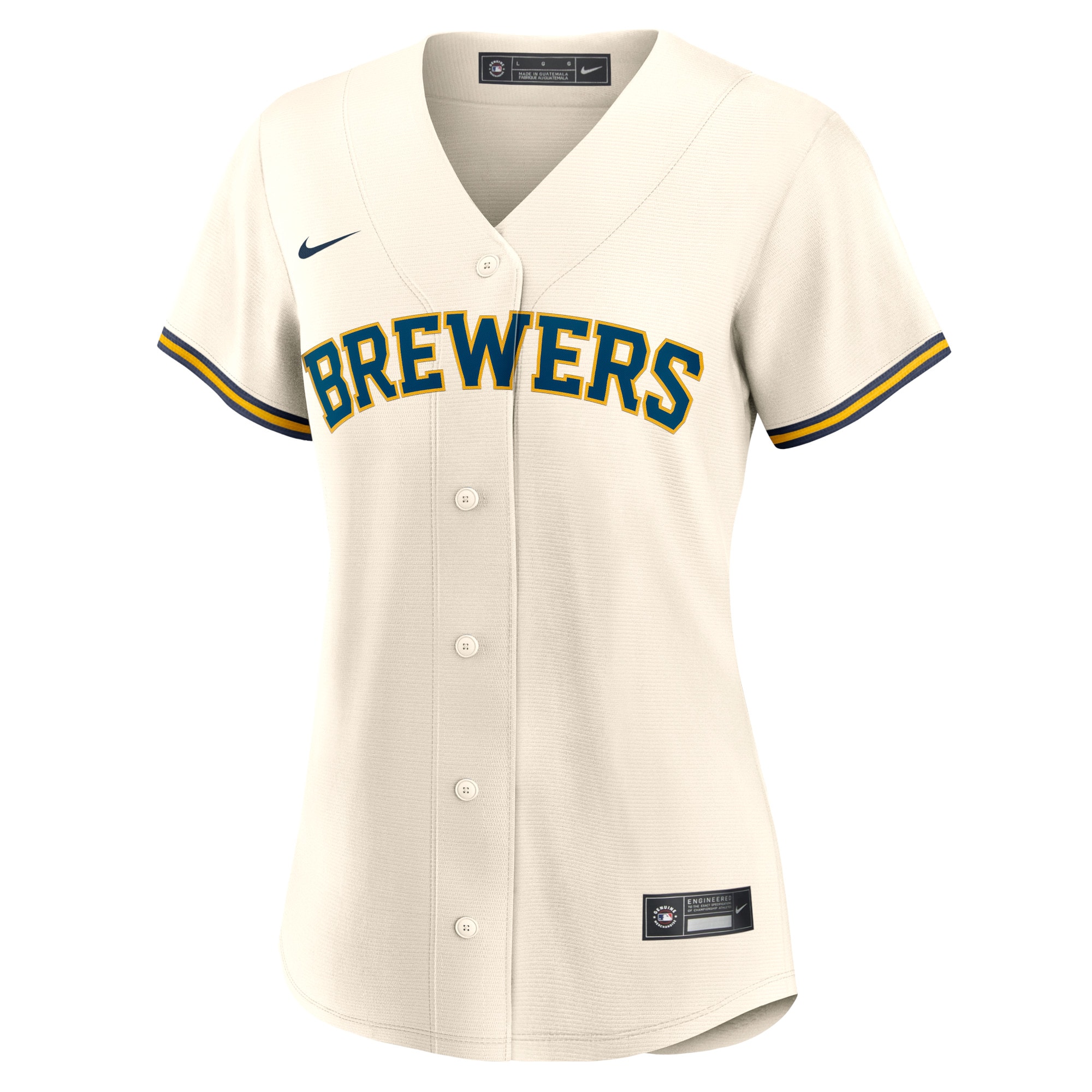 Christian Yelich Milwaukee Brewers Nike Women's Home Replica Player Jersey - Cream - vstockx