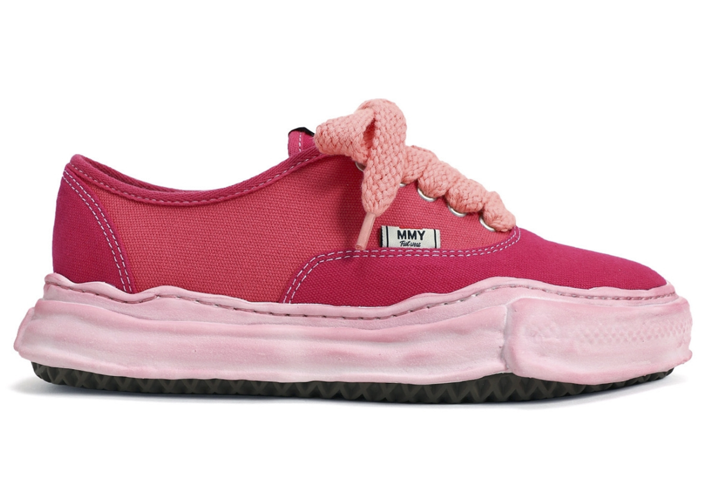 Maison Mihara Yasuhiro Baker OG Sole Over Dyed Canvas Low Pink - vstockx
