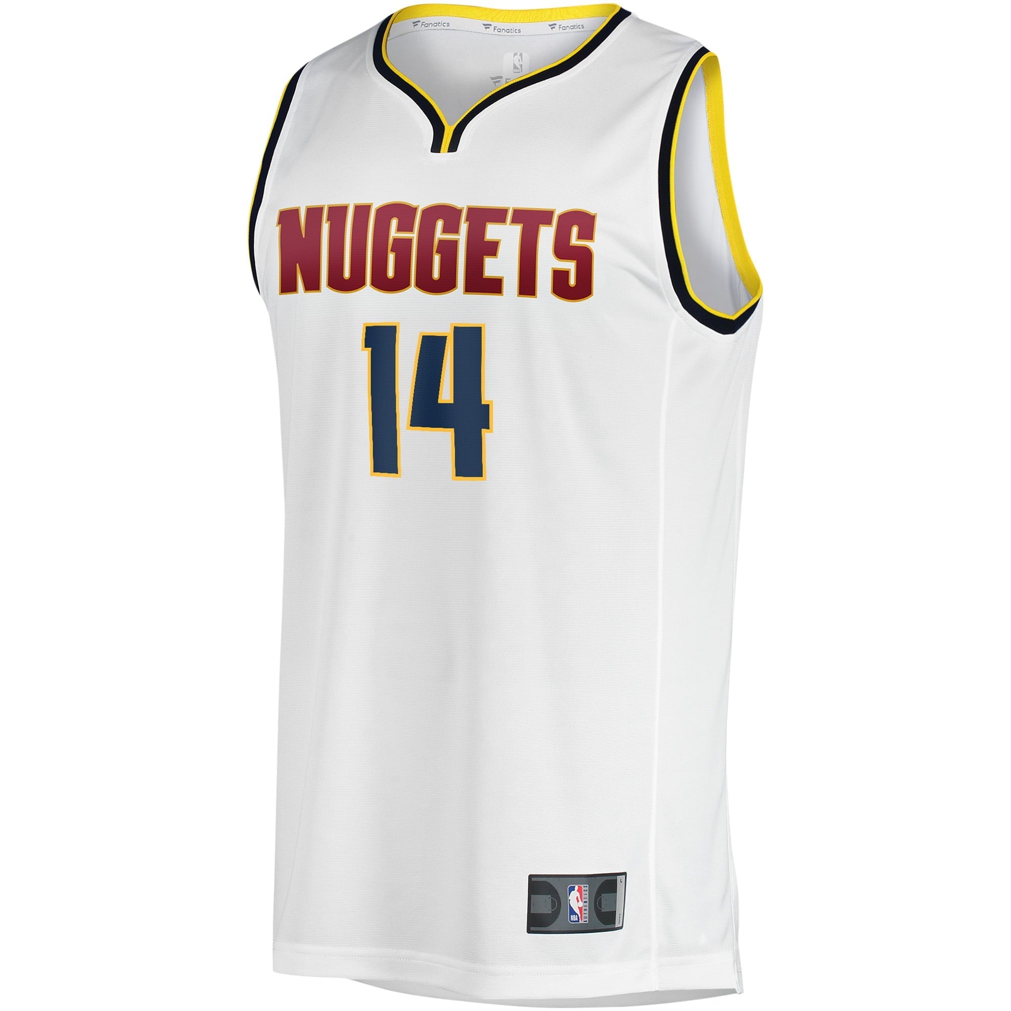 Youth Fanatics Branded Ish Smith White Denver Nuggets Fast Break Player Jersey - Association Edition - vstockx