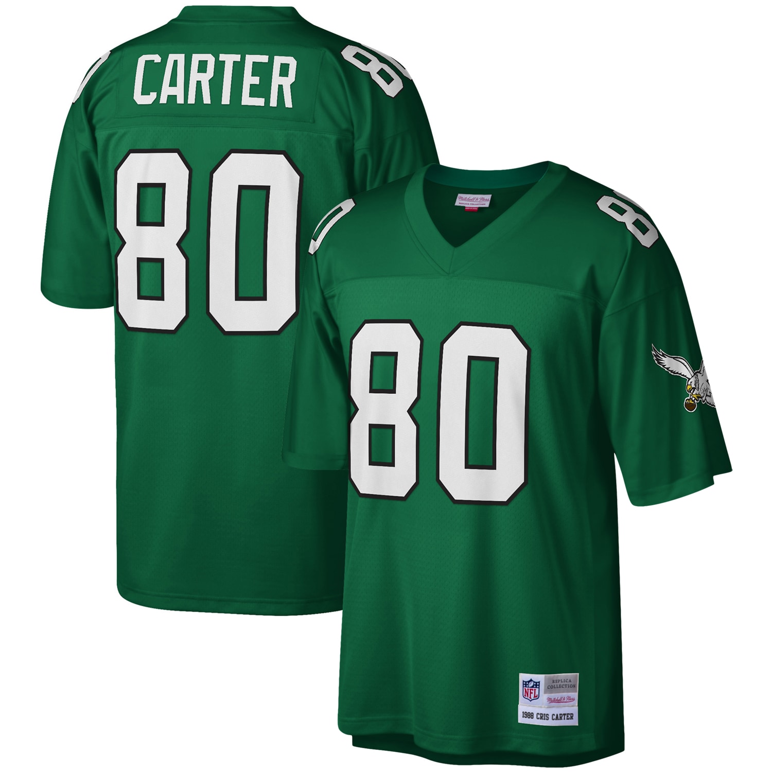 Cris Carter Philadelphia Eagles Mitchell & Ness Legacy Replica Jersey - Kelly Green - vstockx