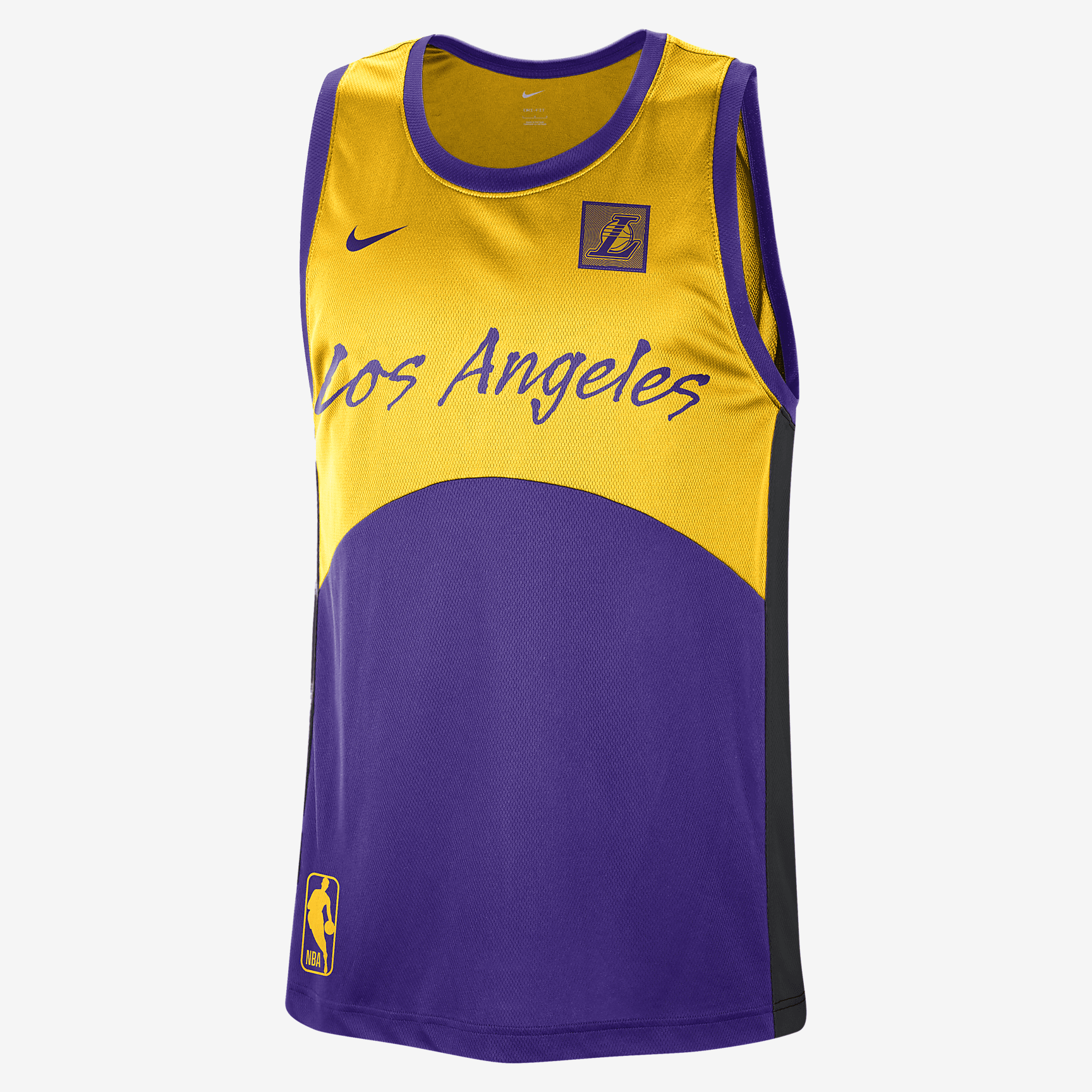 Los Angeles Lakers Starting 5 Men's Nike Dri-FIT NBA Jersey - Amarillo/Field Purple/Black - vstockx