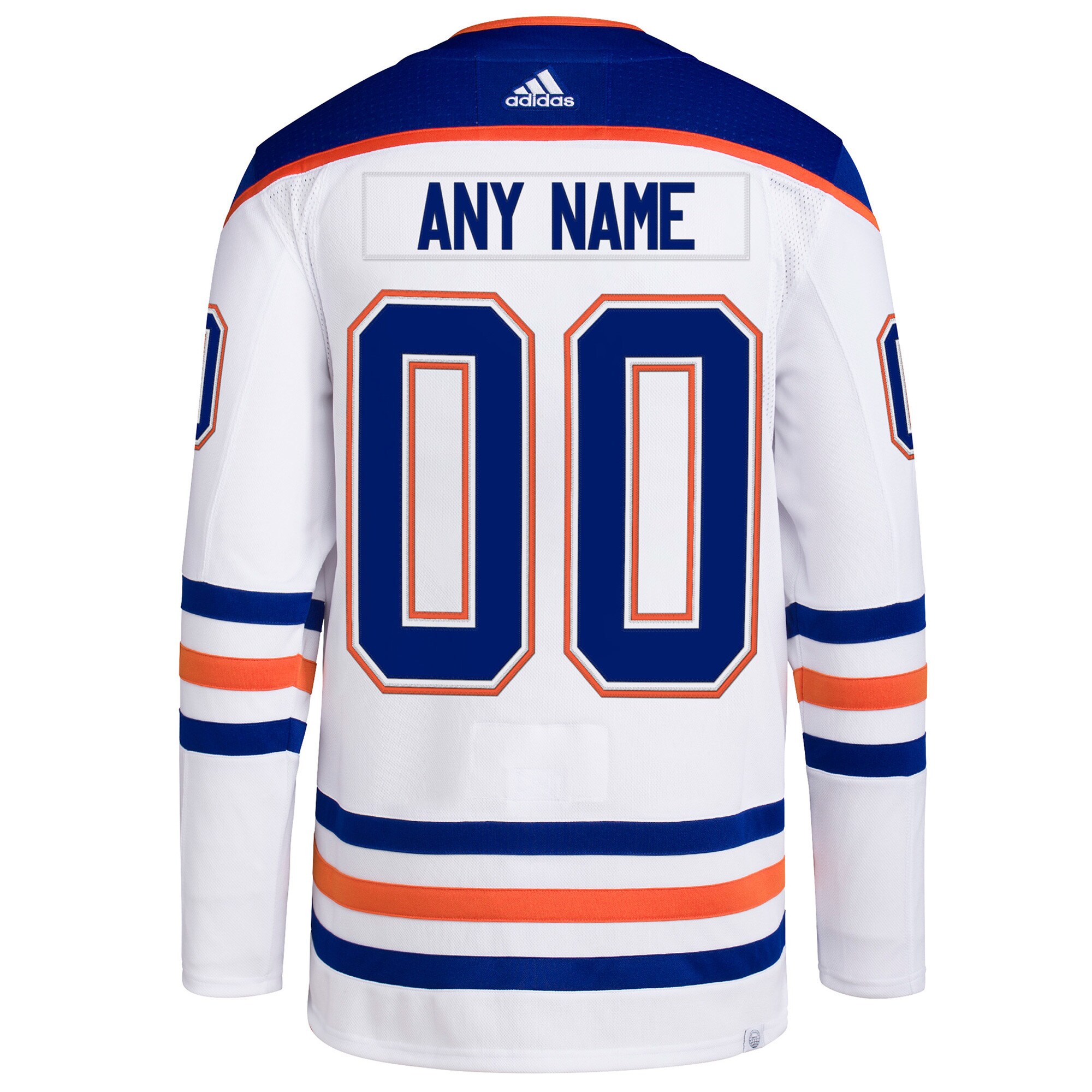 Edmonton Oilers adidas Away Primegreen Authentic Pro Custom Jersey - White - vstockx