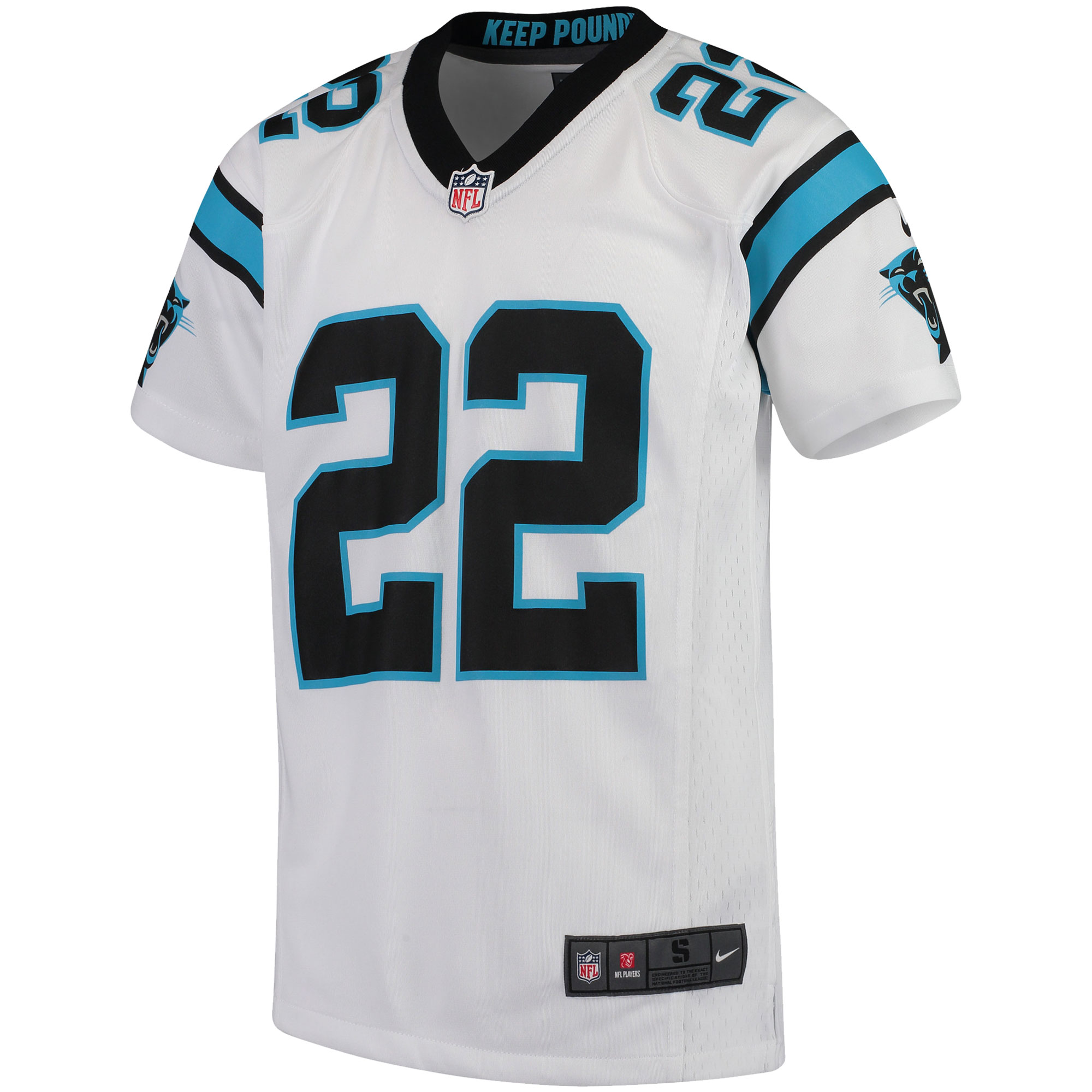 Christian McCaffrey Carolina Panthers Nike Youth Player Game Jersey - White - vstockx