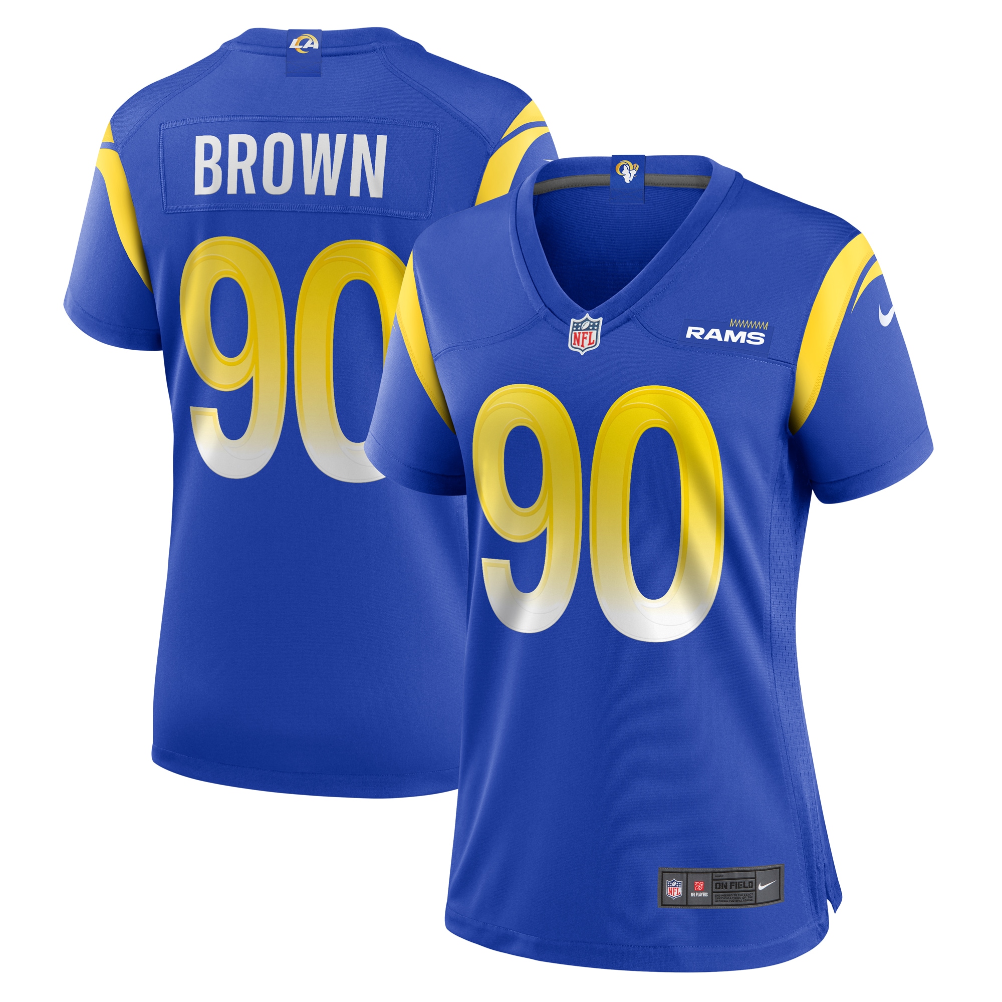 Earnest Brown IV Los Angeles Rams Nike Women's Team Game Jersey - Royal - vstockx