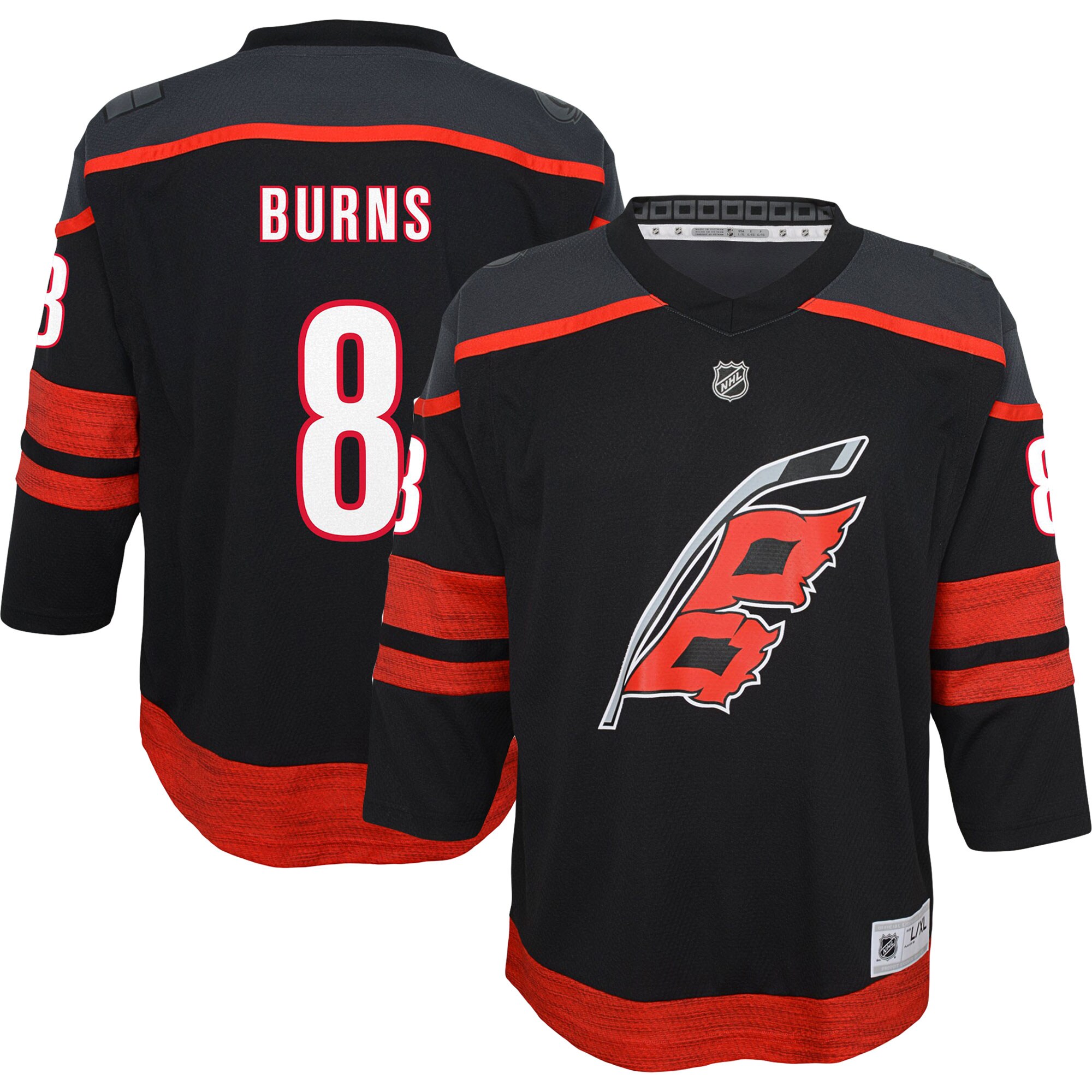 Brent Burns Carolina Hurricanes Youth Home Replica Player Jersey - Black - vstockx