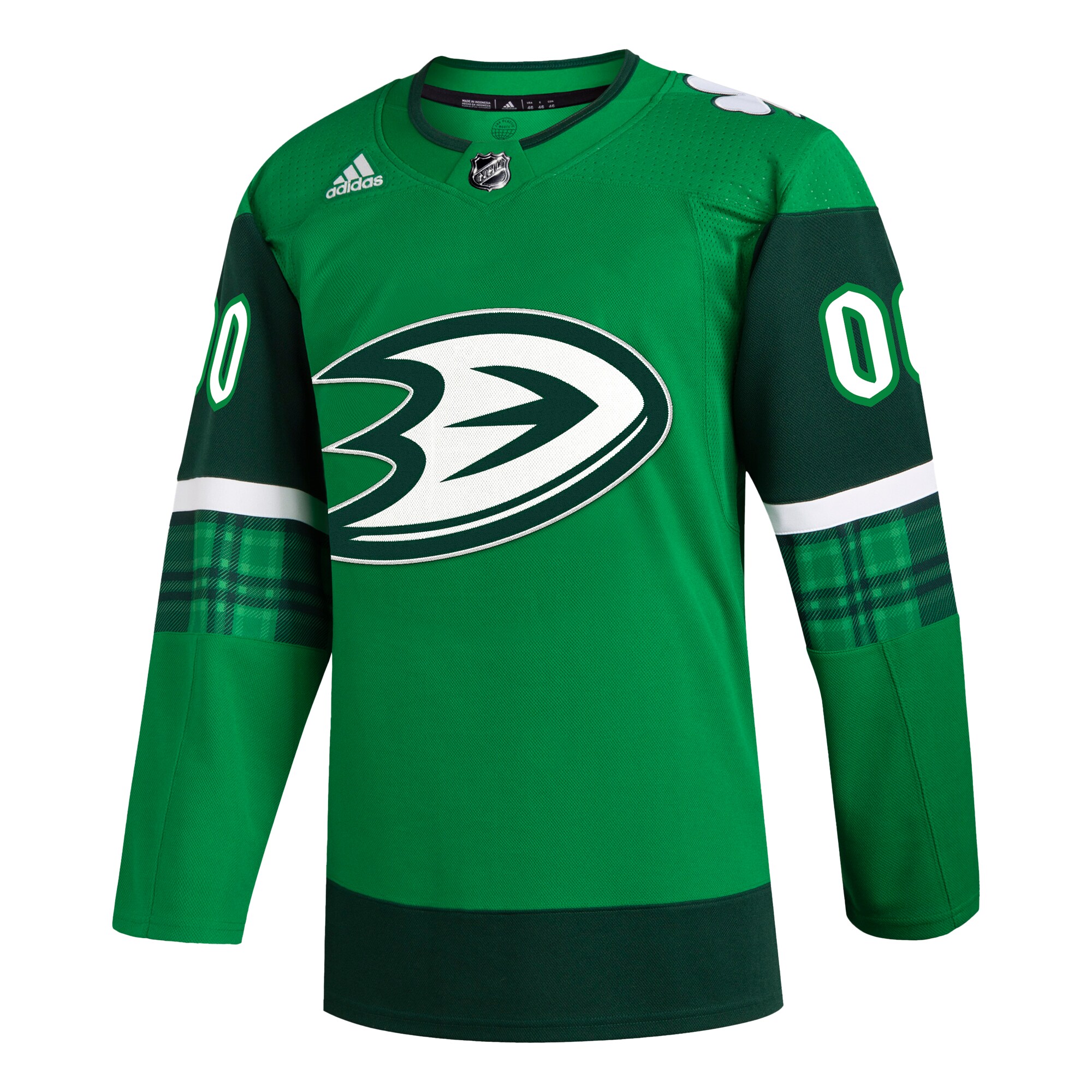 Anaheim Ducks adidas St. Patrick's Day Authentic Custom Jersey - Kelly Green - vstockx