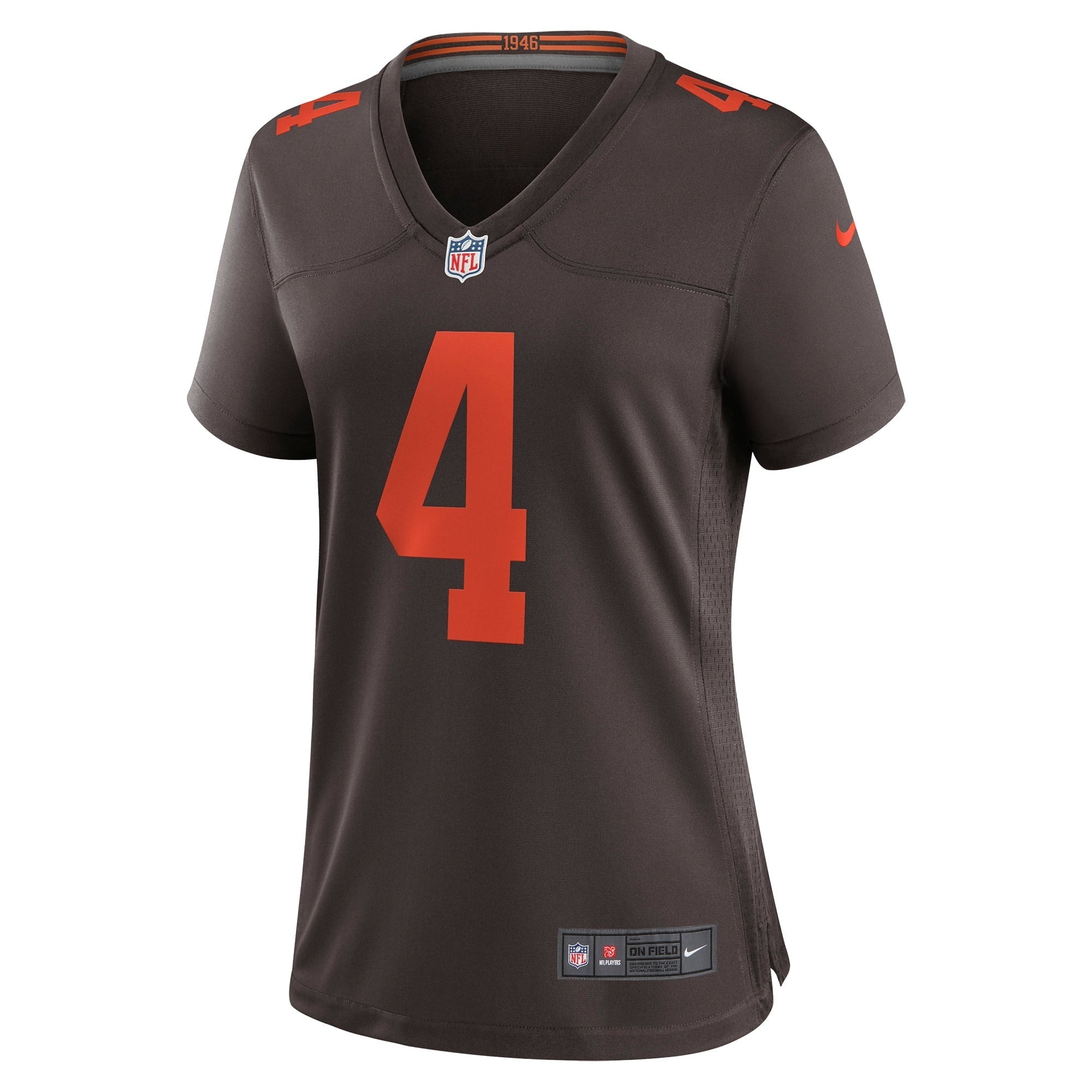 Women's Nike Deshaun Watson Brown Cleveland Browns Alternate Game Jersey - vstockx