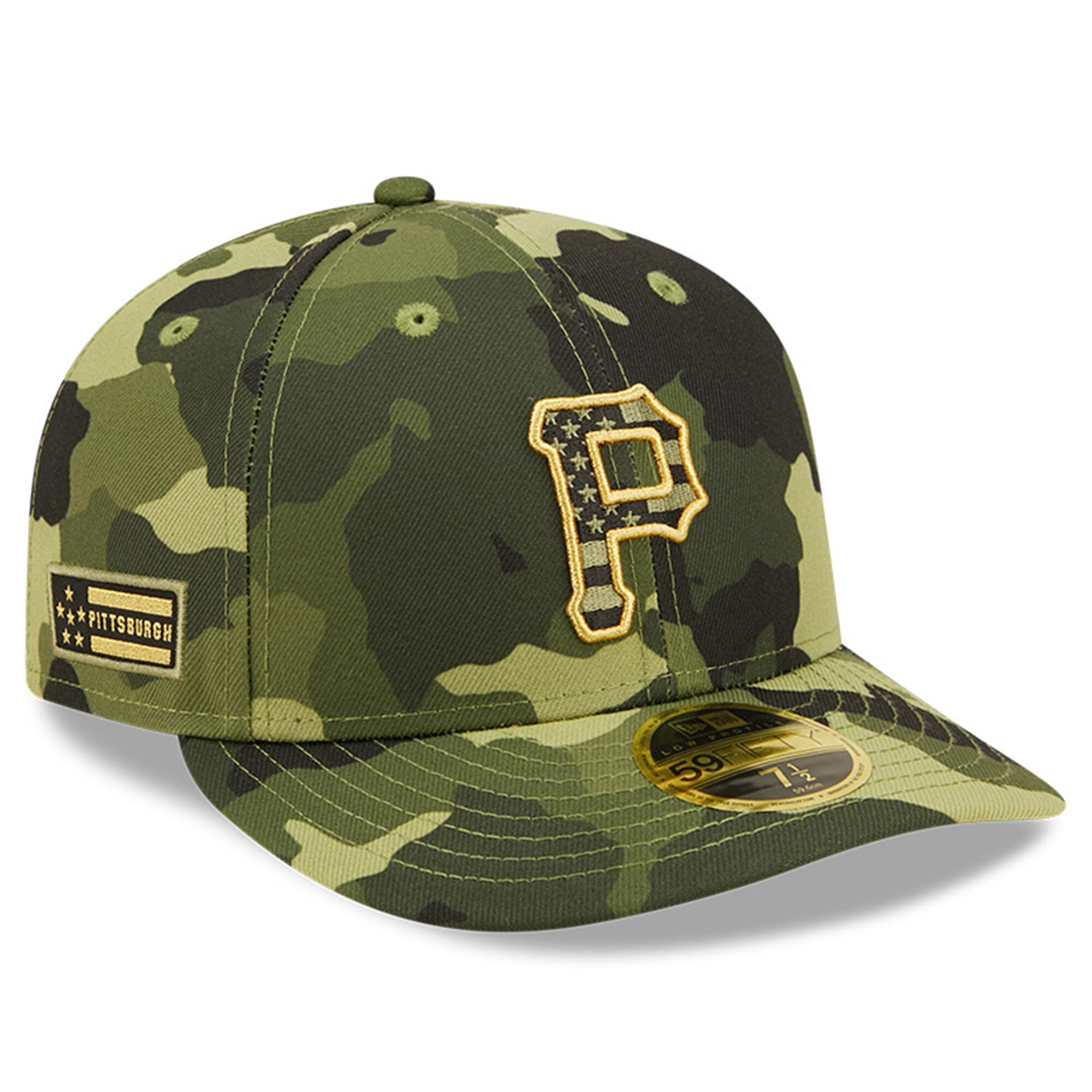 Pittsburgh Pirates New Era 2022 Armed Forces Day On-Field Low Profile 59FIFTY - Camo - vstockx