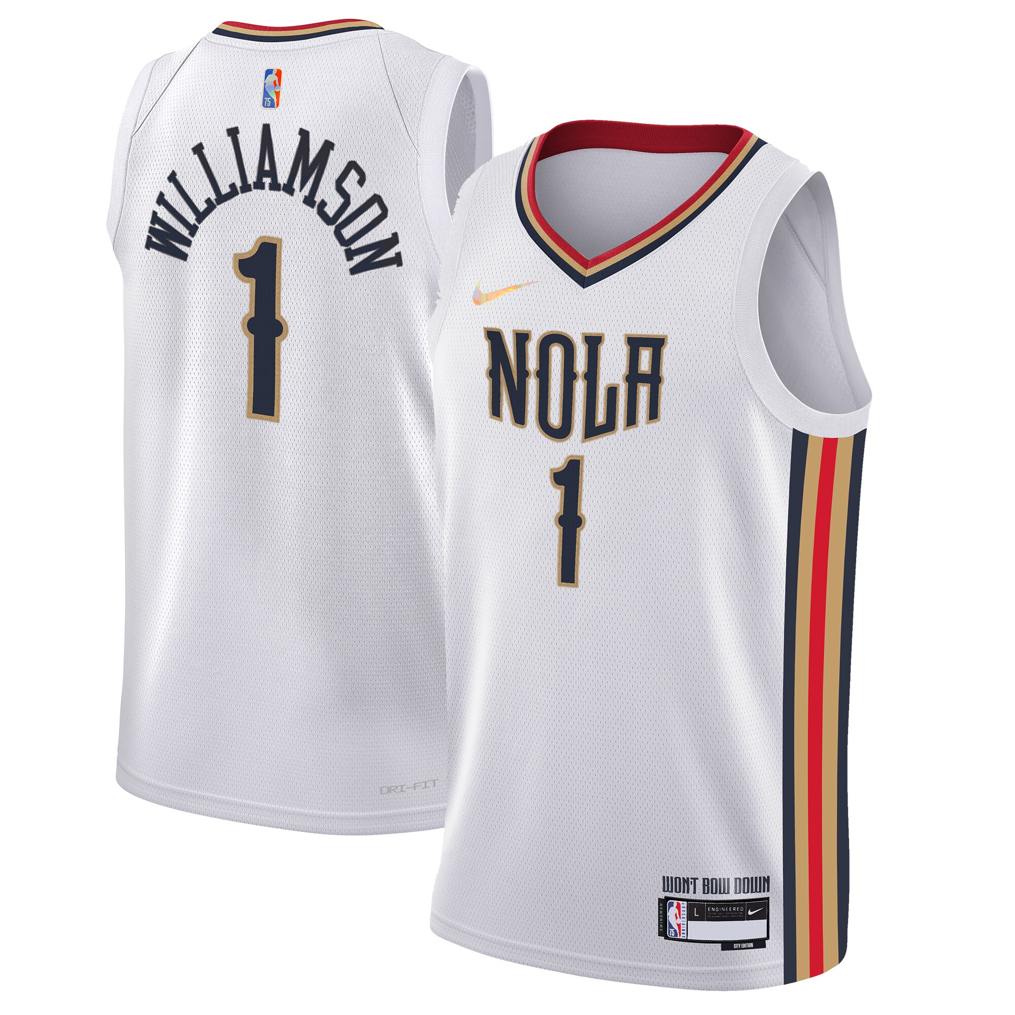 Zion Williamson New Orleans Pelicans Nike Youth 2021/22 Swingman Jersey - City Edition - White - vstockx