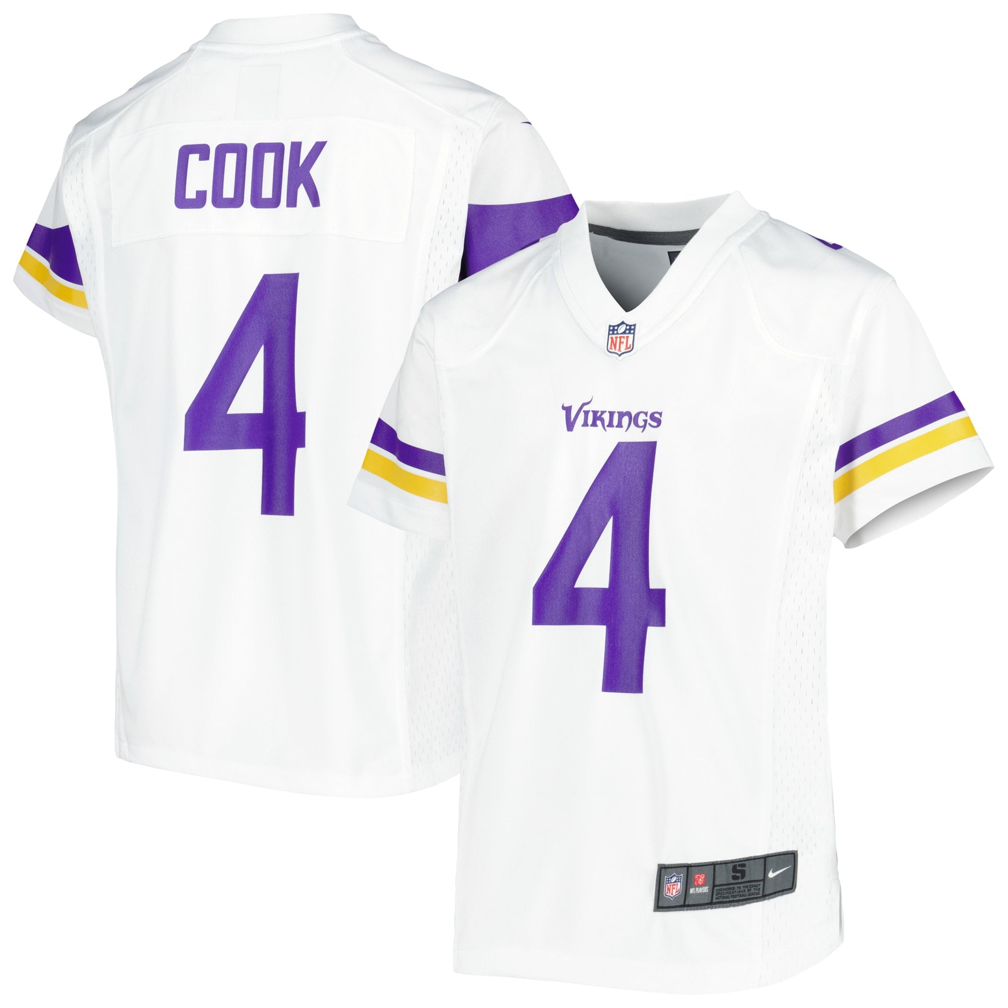 Youth Nike Dalvin Cook White Minnesota Vikings Game Jersey - vstockx
