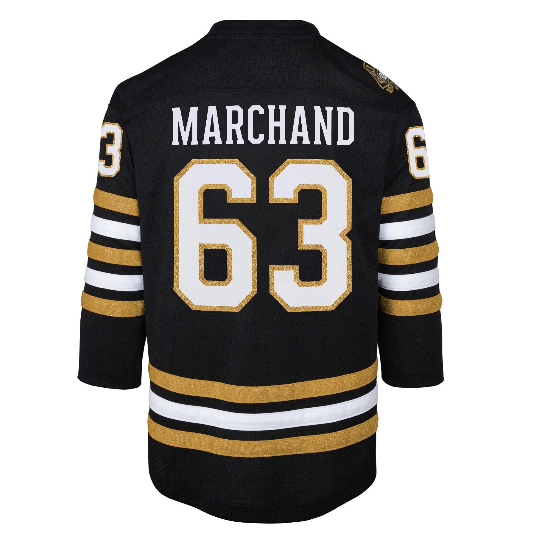 Brad Marchand Boston Bruins Youth 100th Anniversary Replica Player Jersey - Black - vstockx