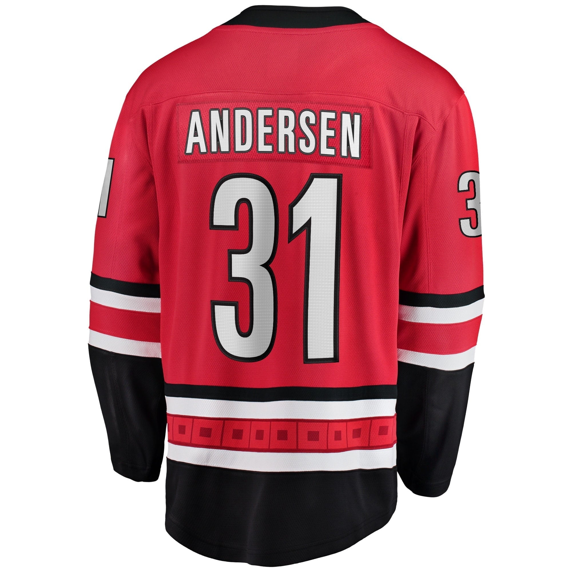 Men's Fanatics Branded Frederik Andersen Red Carolina Hurricanes Home Breakaway Player Jersey - vstockx